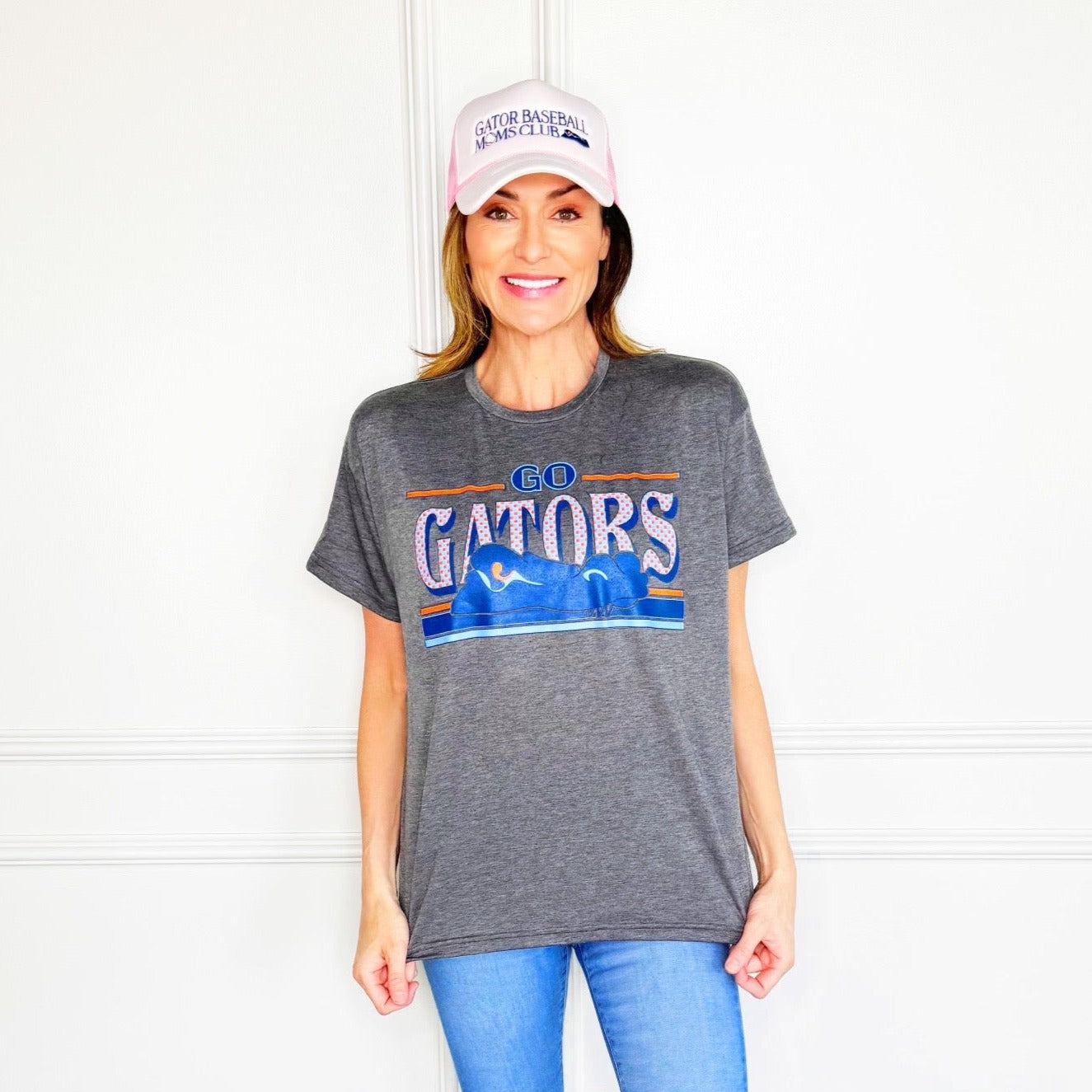 Go Gators Checkered Poppy & Pine Tee