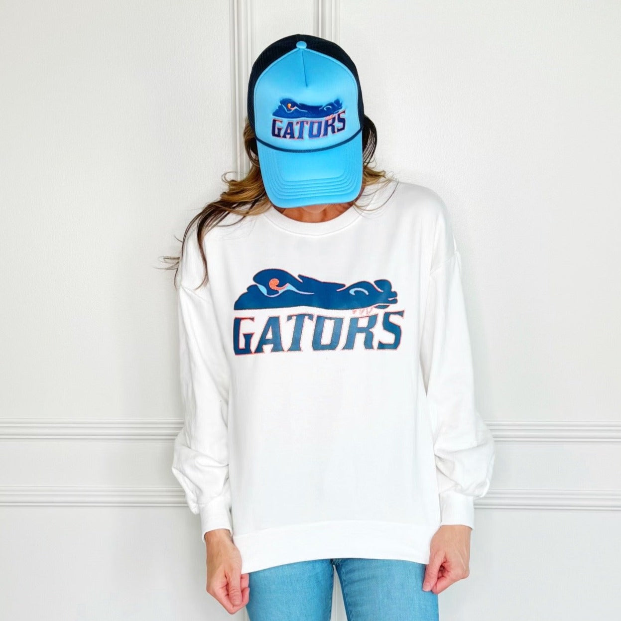 Traditional Gators Logo Poppy & Pine Sweatshirt