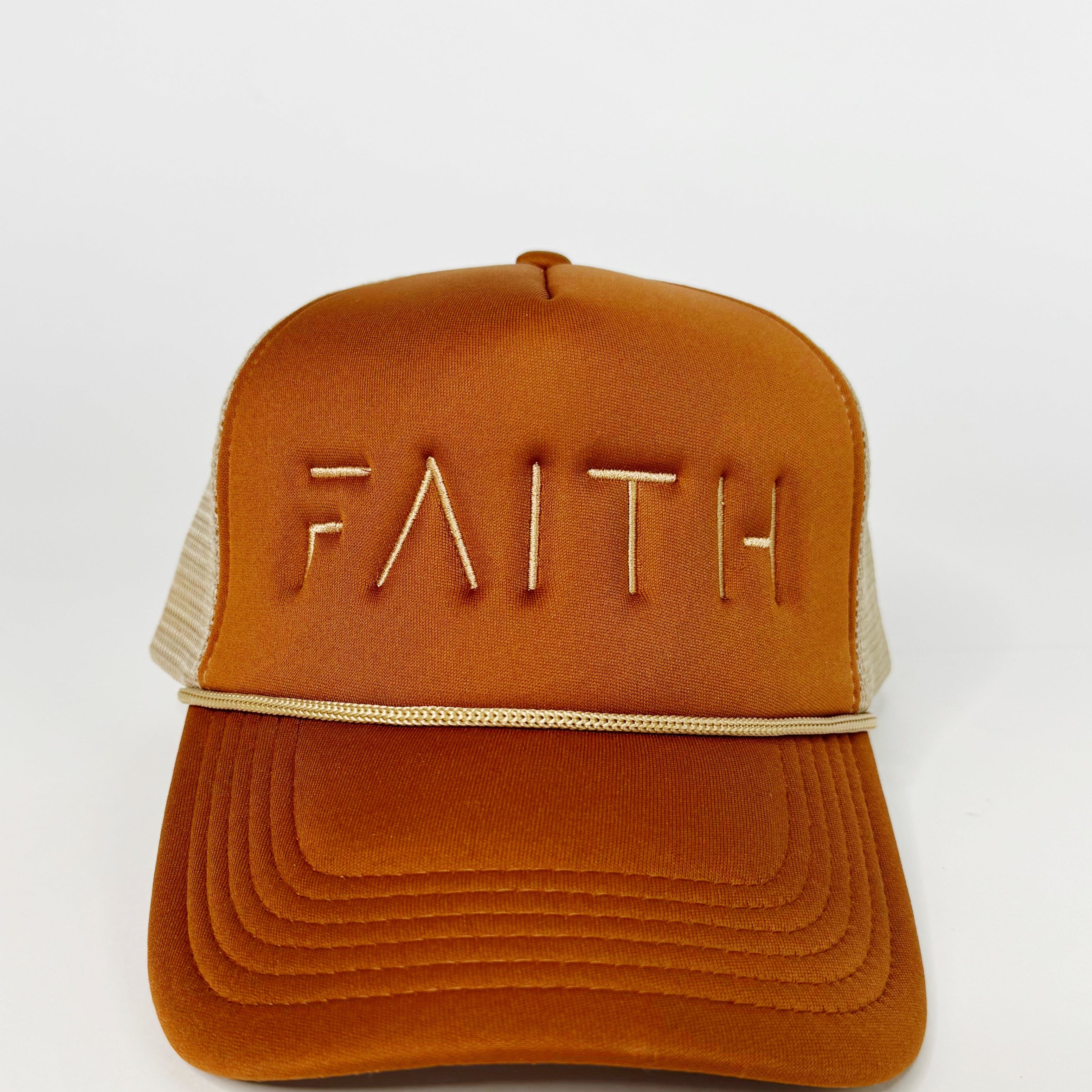Faith Brown & Tan Trucker Hat