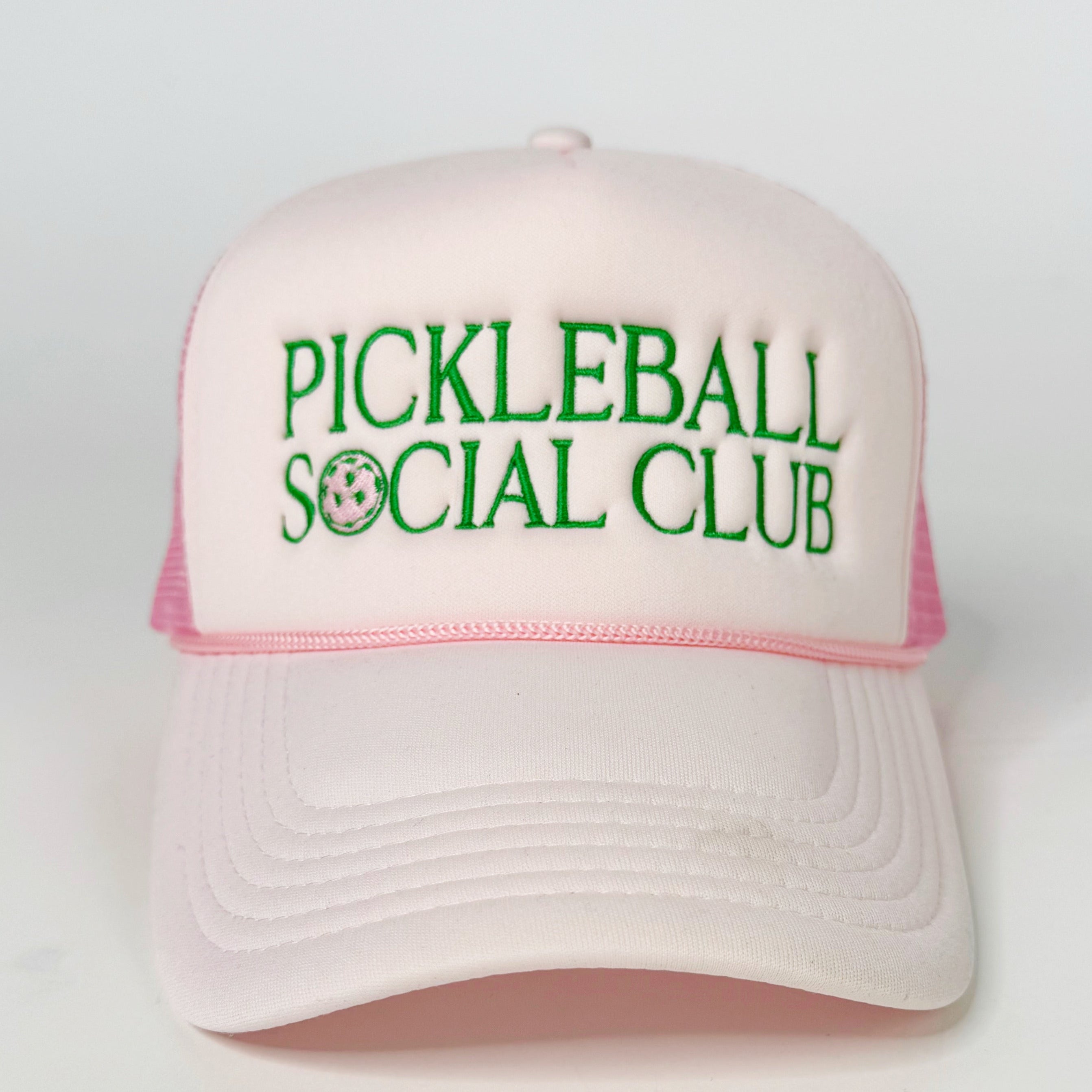 Pickleball Social Club Light Pink & Pink Trucker Hat
