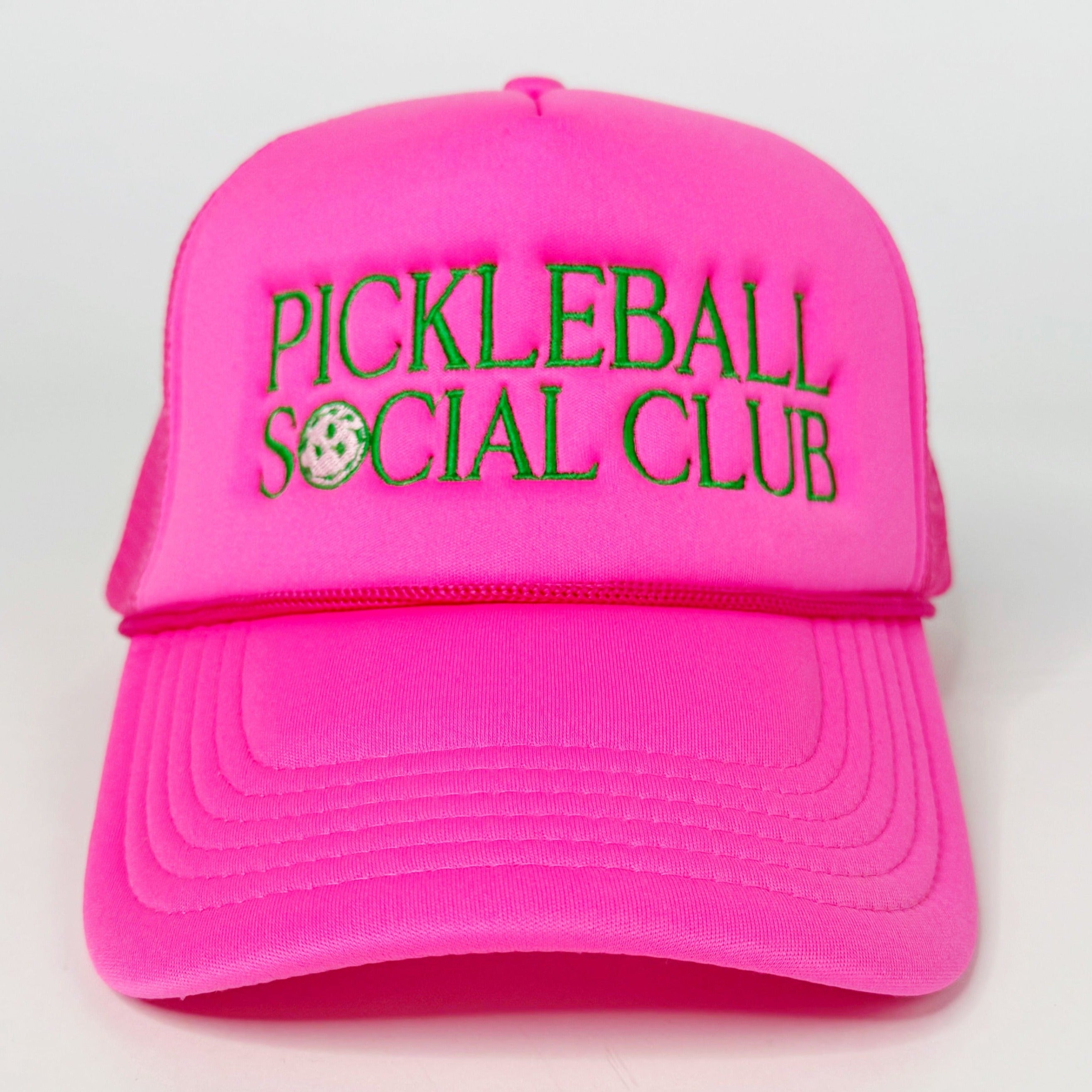 Pickleball Social Club Bright Pink Trucker Hat