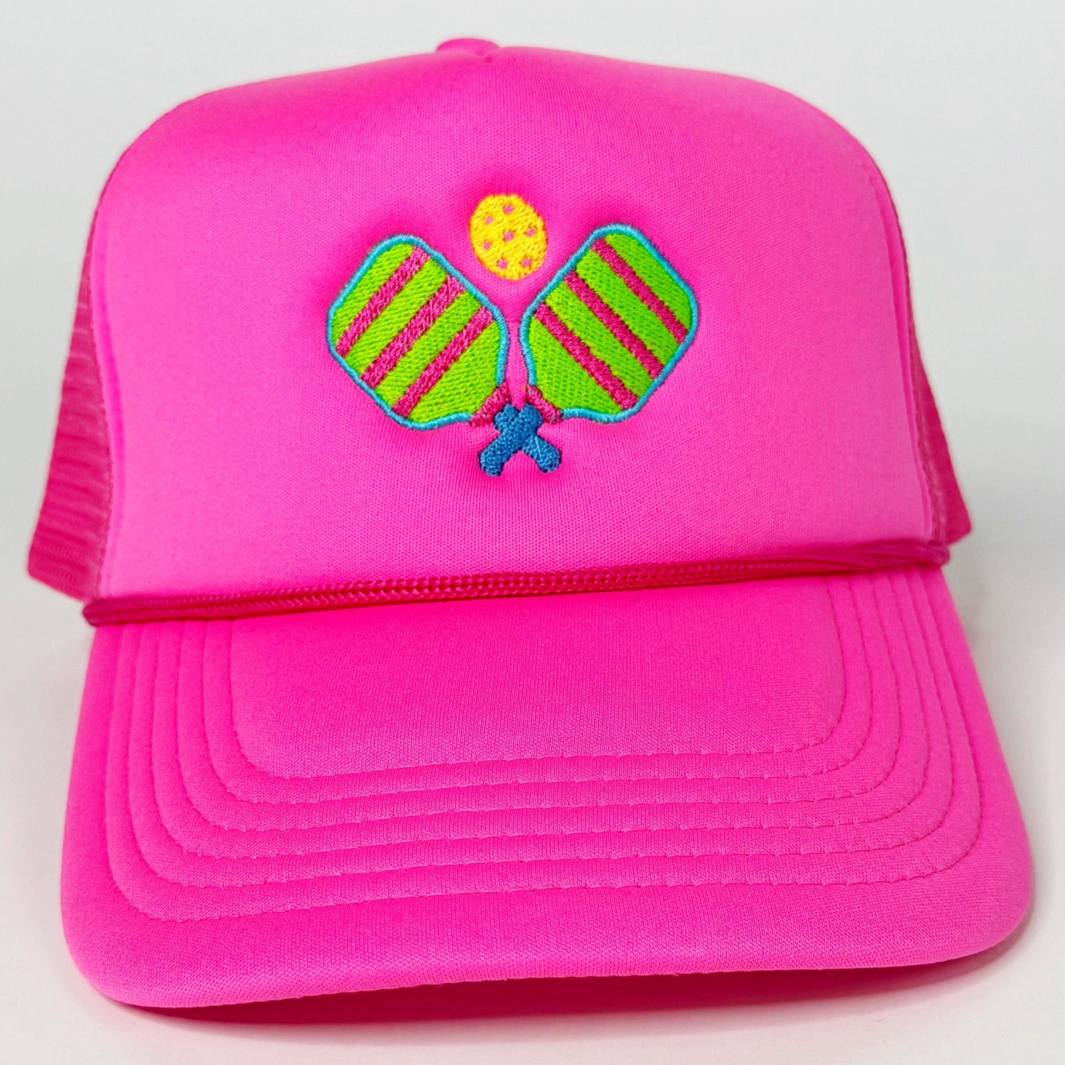 Pickleball Paddles Pink Trucker Hat