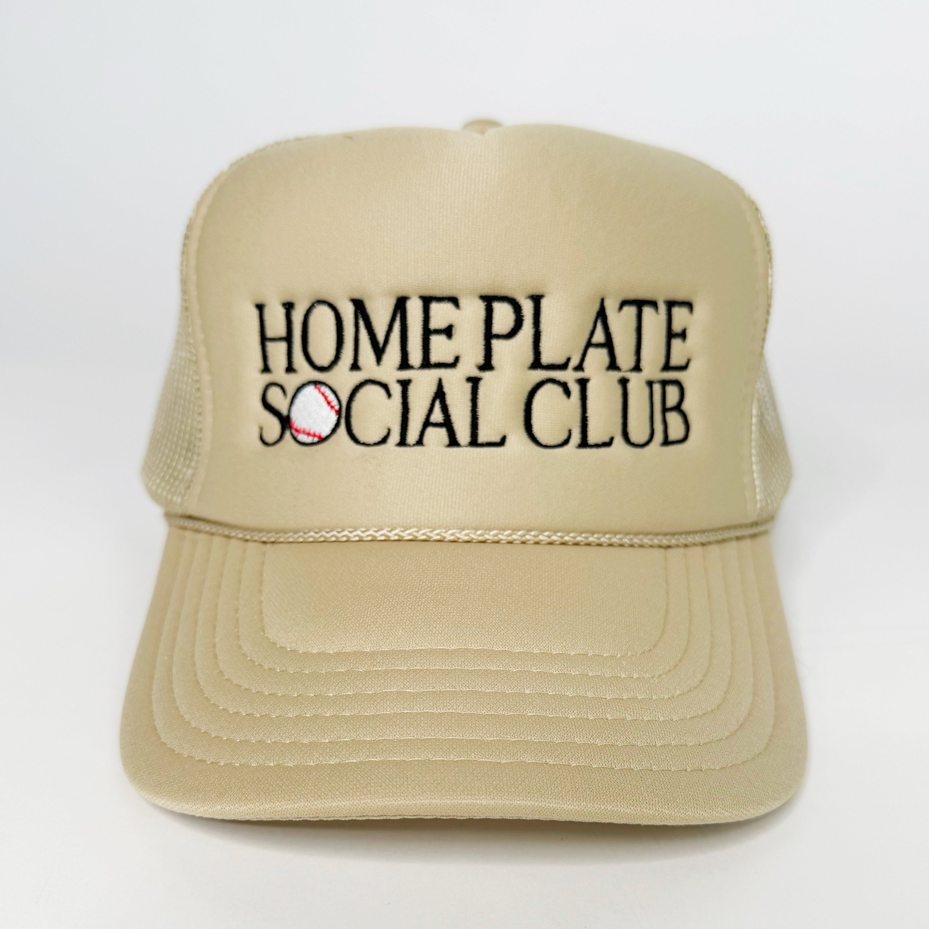 Home Plate Social Club Tan Trucker Hat