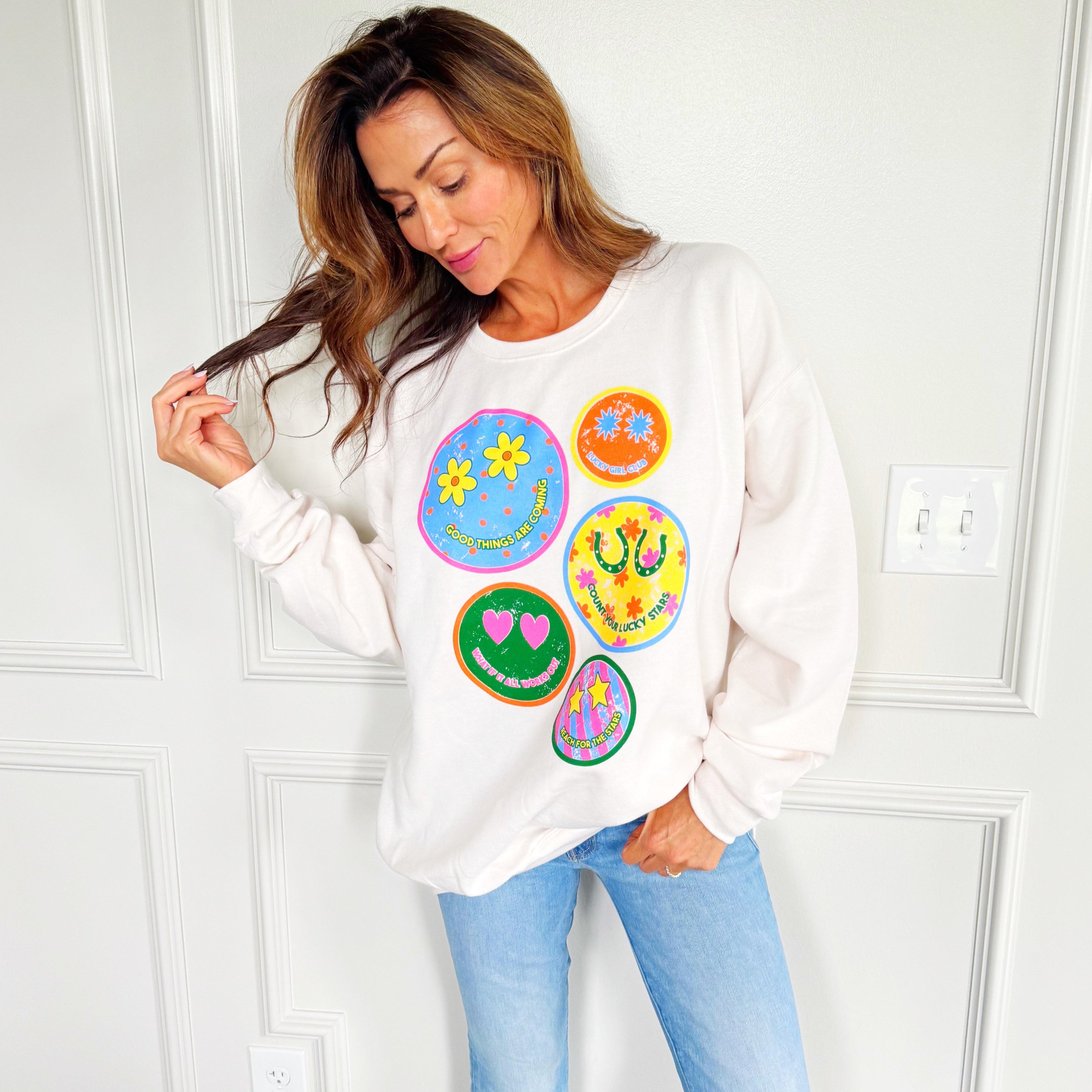 Dream Big Smiley Sweatshirt
