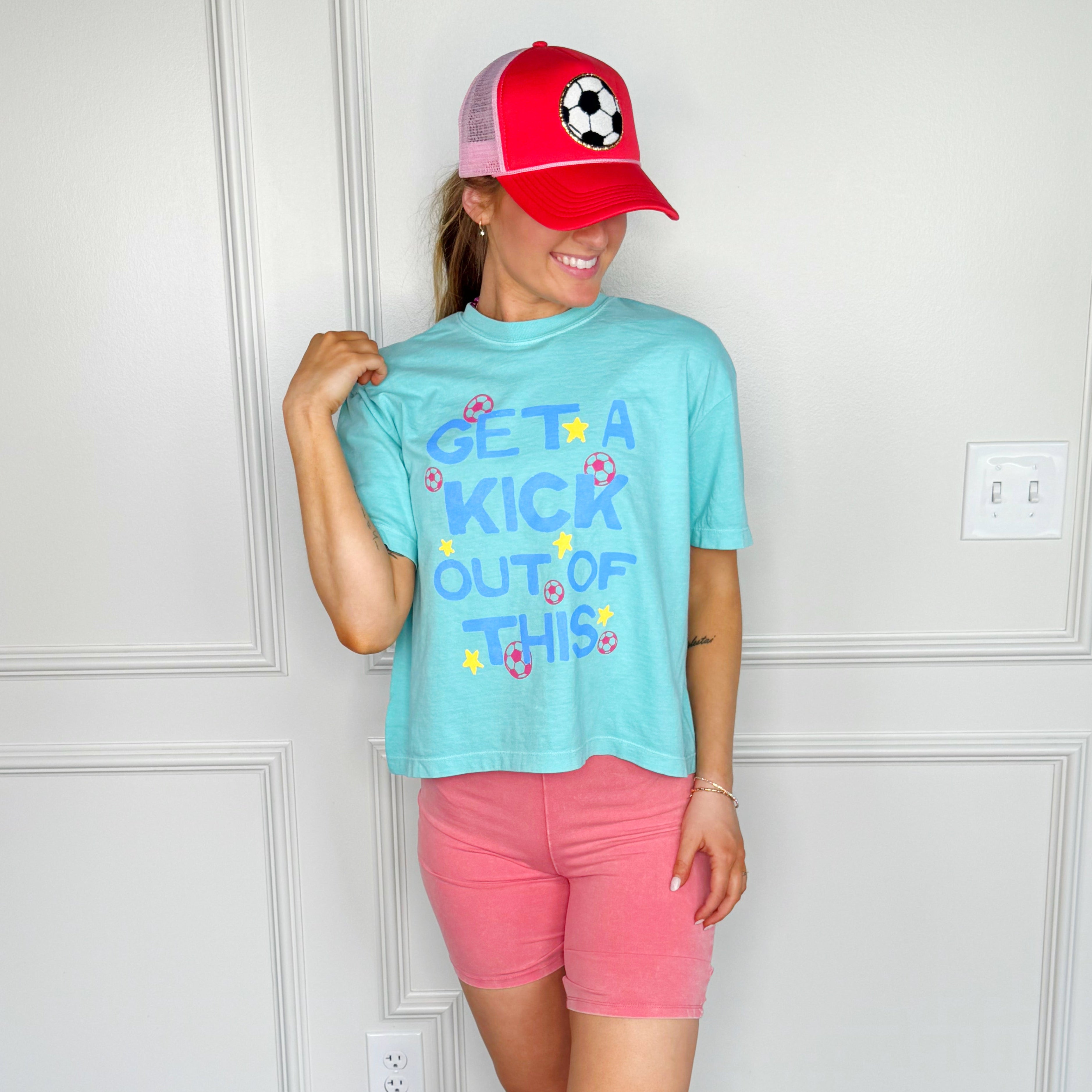 Get a Kick Out of This Soccer Crop Tee