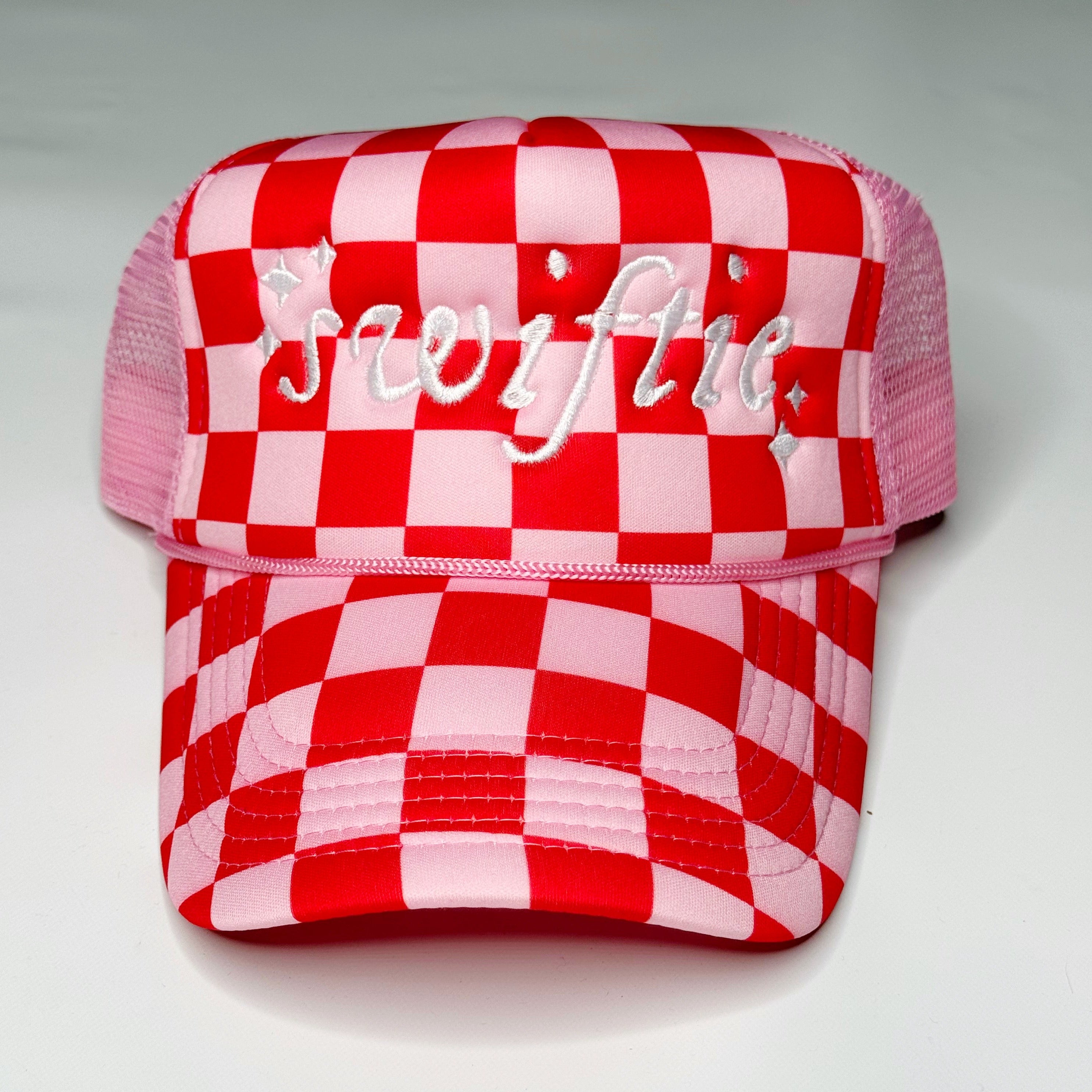 Checkered Swiftie Trucker Hat