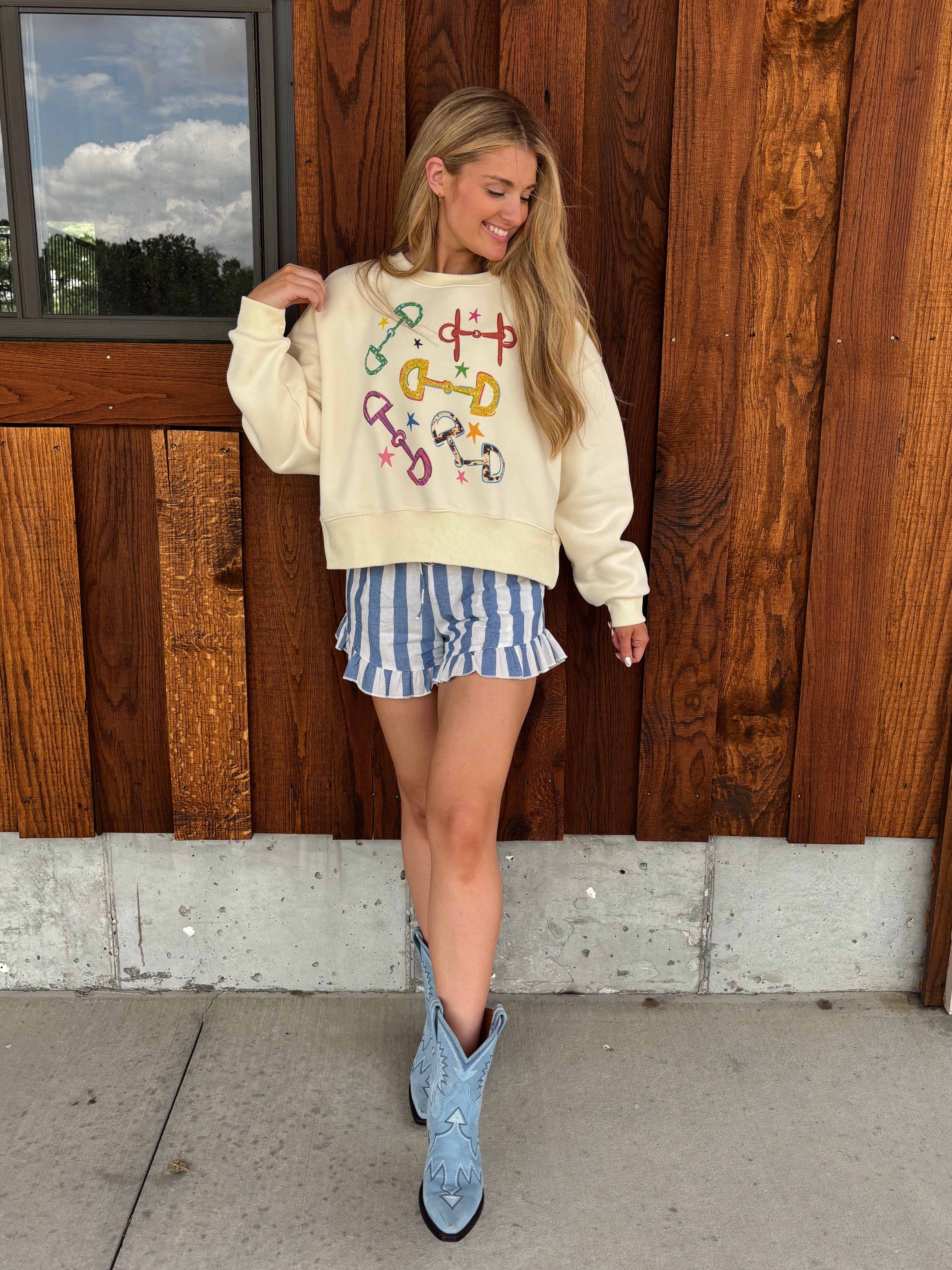 Horse Bit Crop Sweatshirt