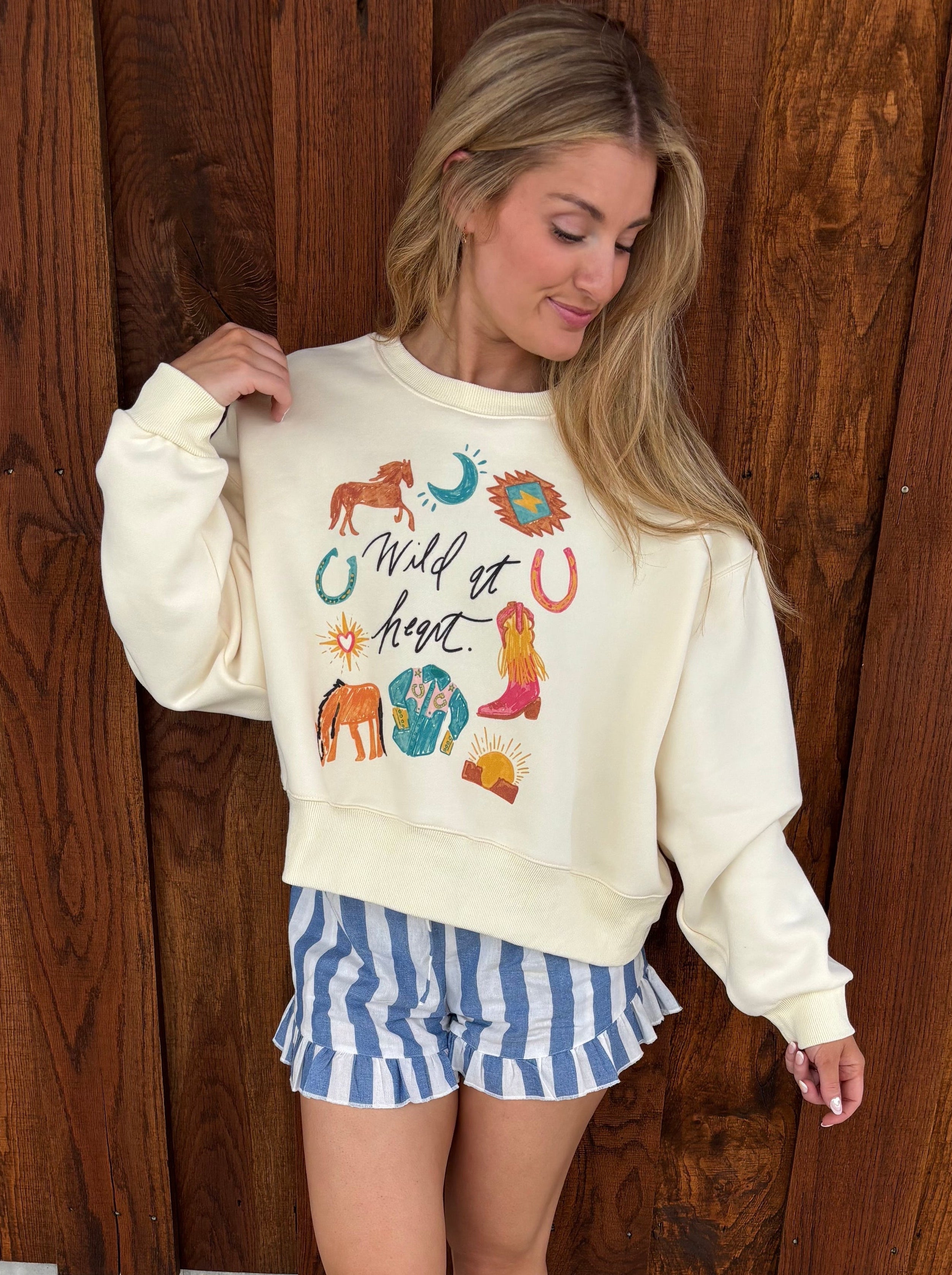 Wild at Heart Crop Sweatshirt