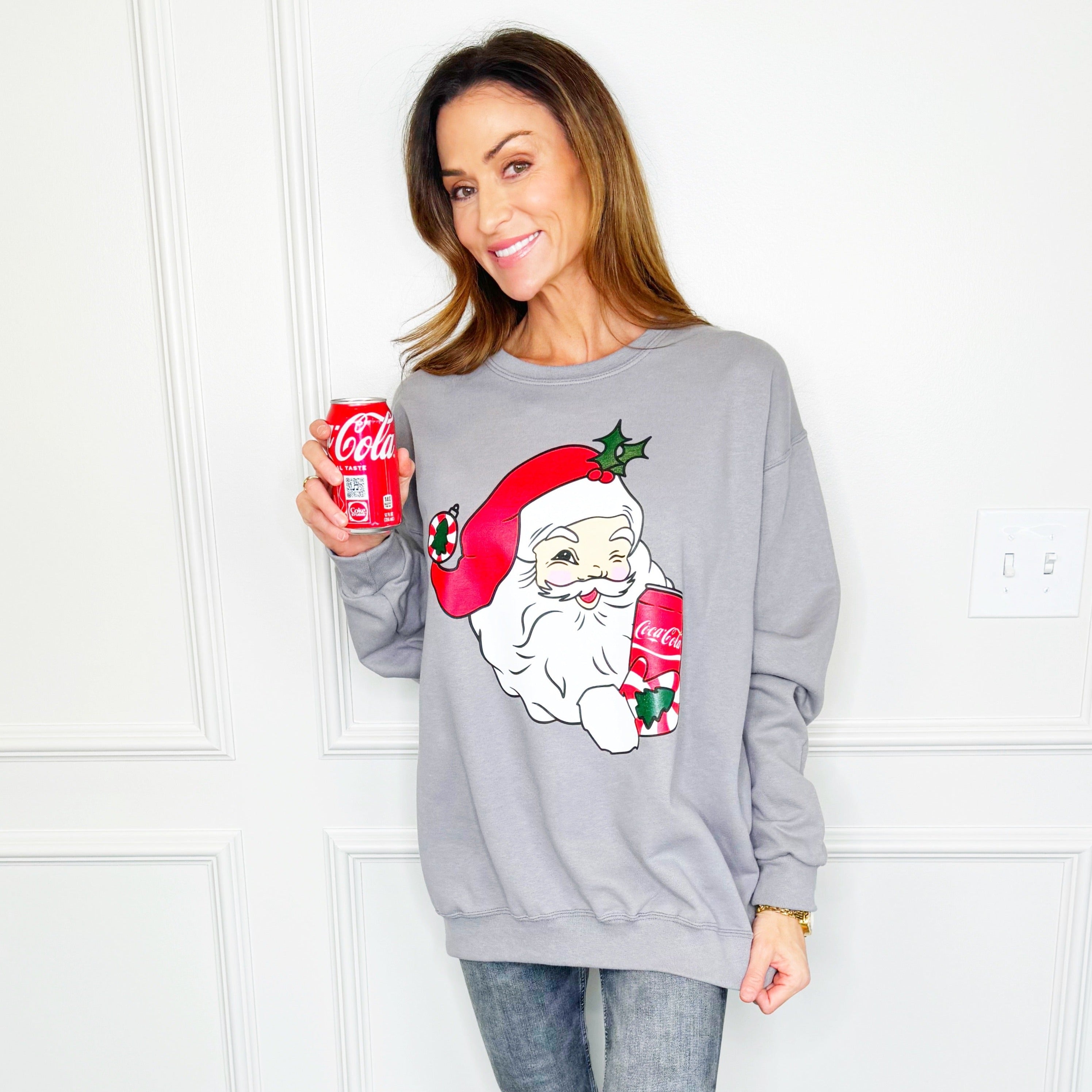 Coca cola santa sweatshirt sale