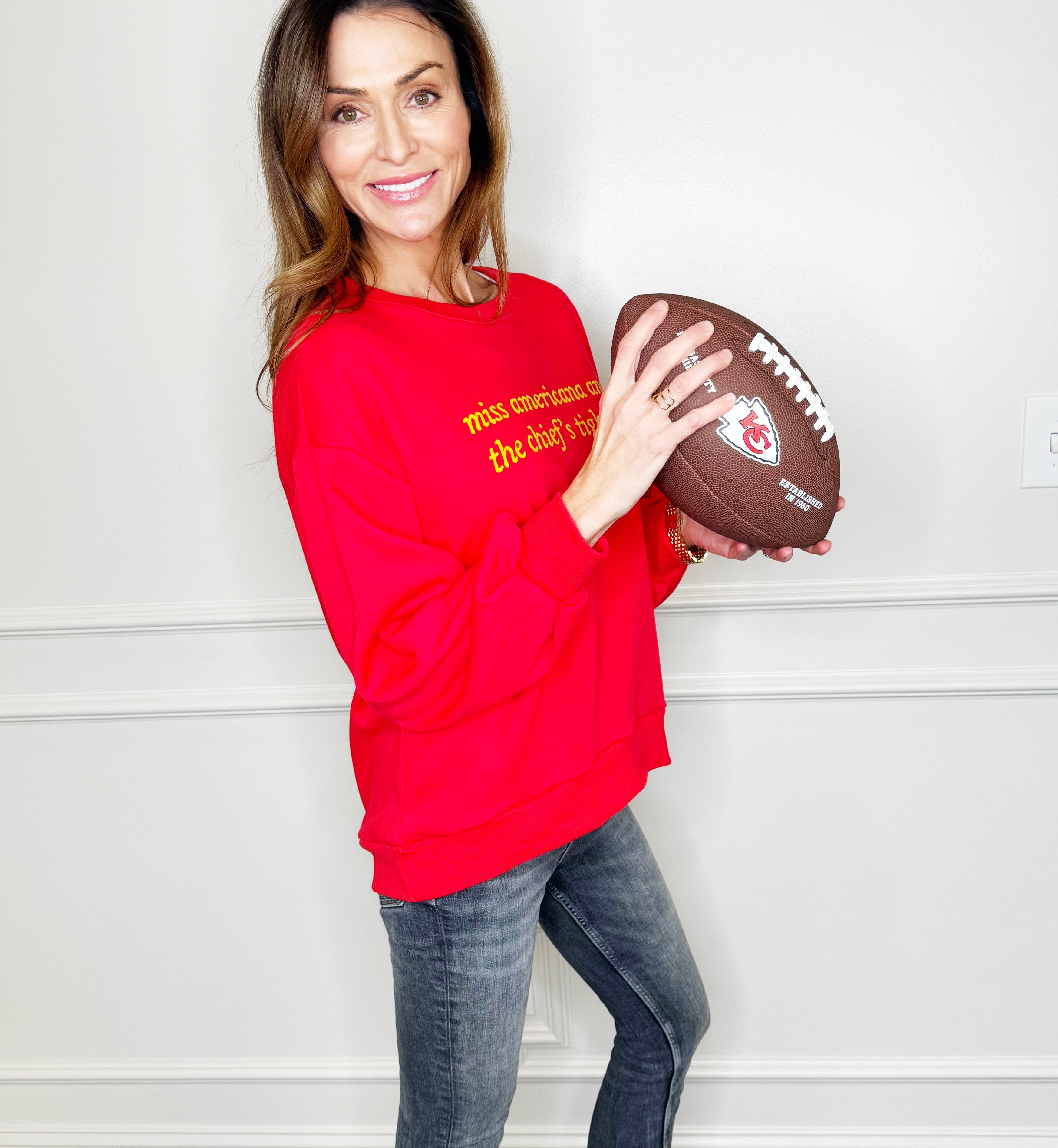 Miss Americana and the Chiefs Tight End P&P Pleated Sweatshirt