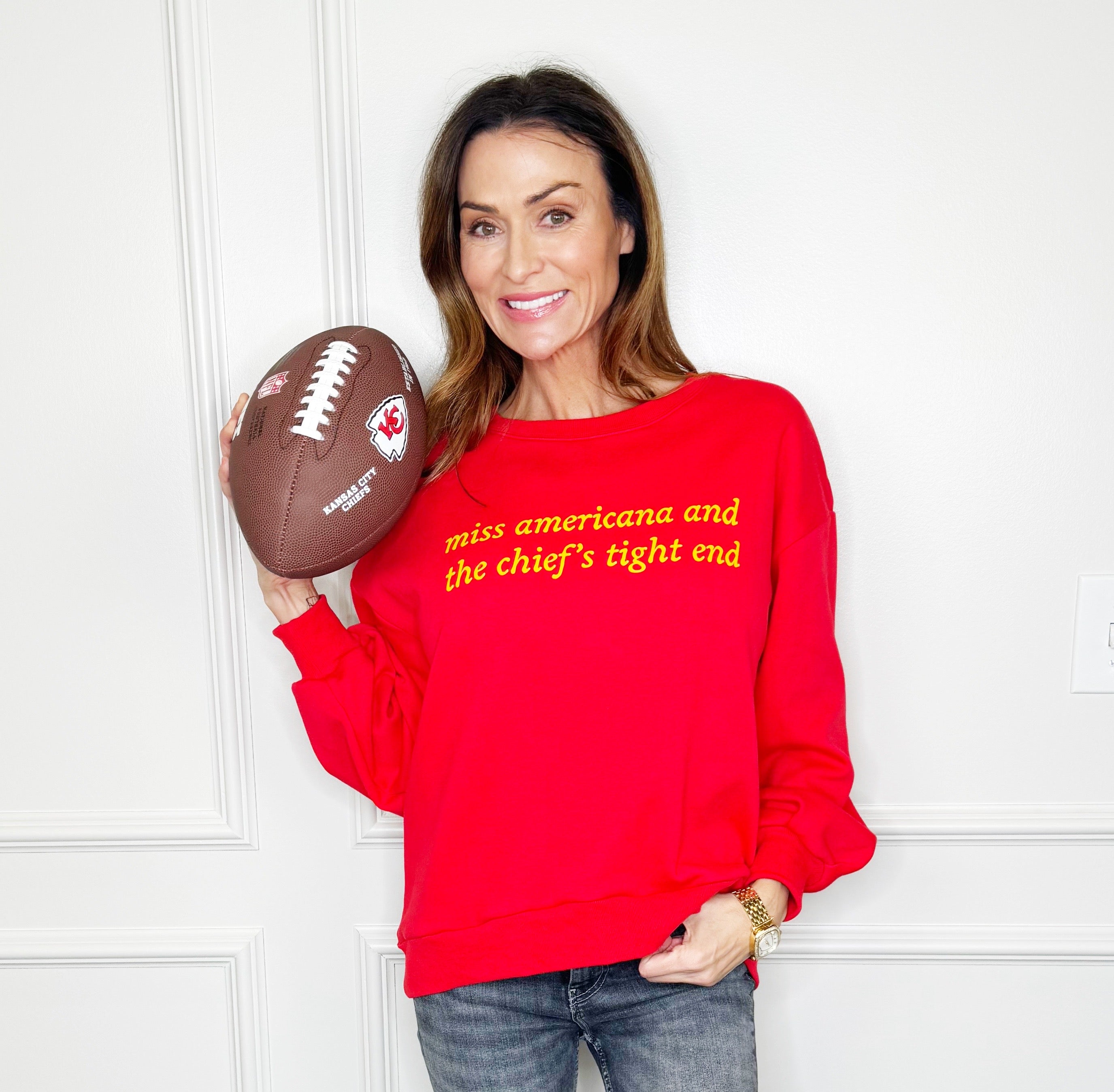Miss Americana and the Chiefs Tight End P&P Pleated Sweatshirt