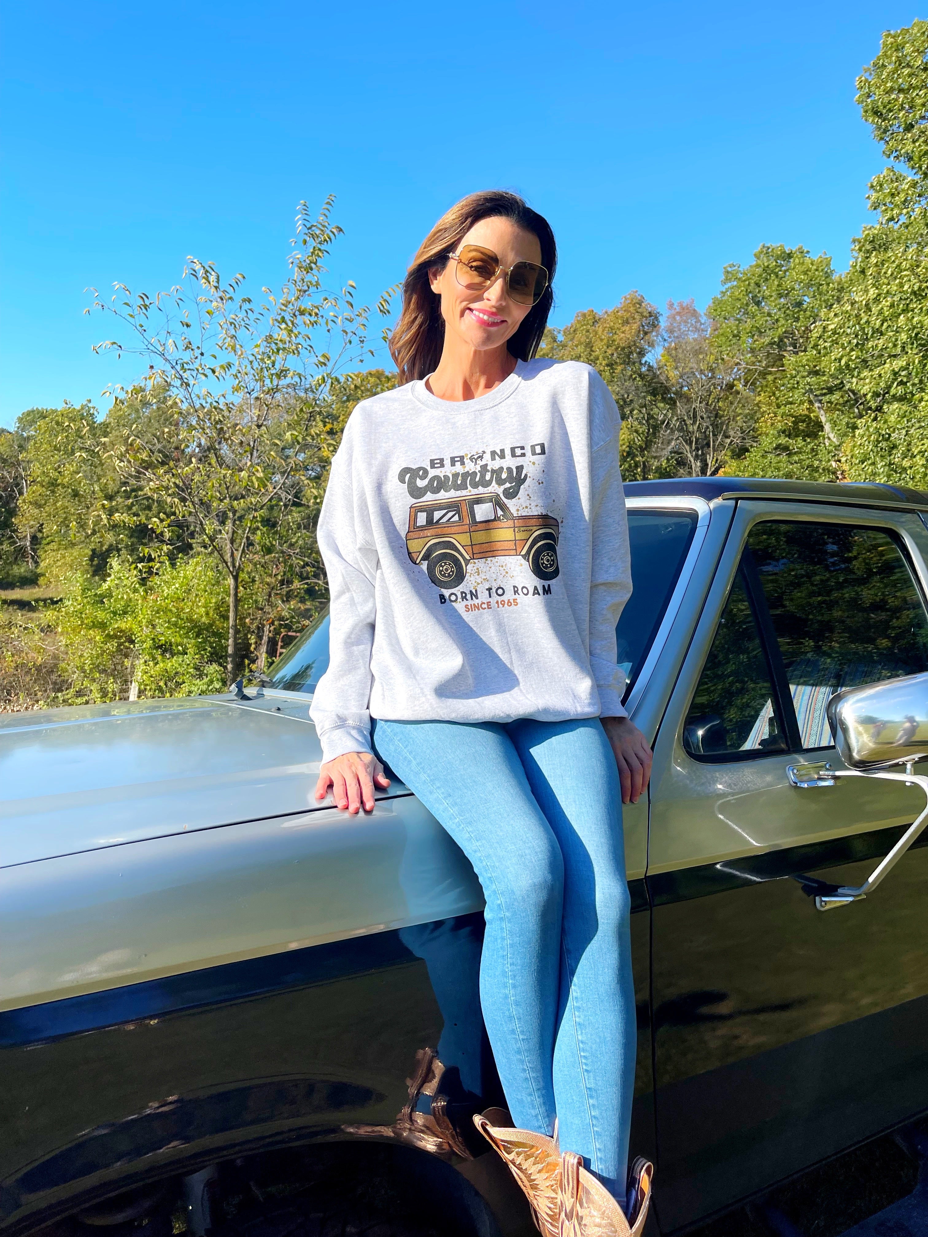 Bronco Country Ash Grey Sweatshirt
