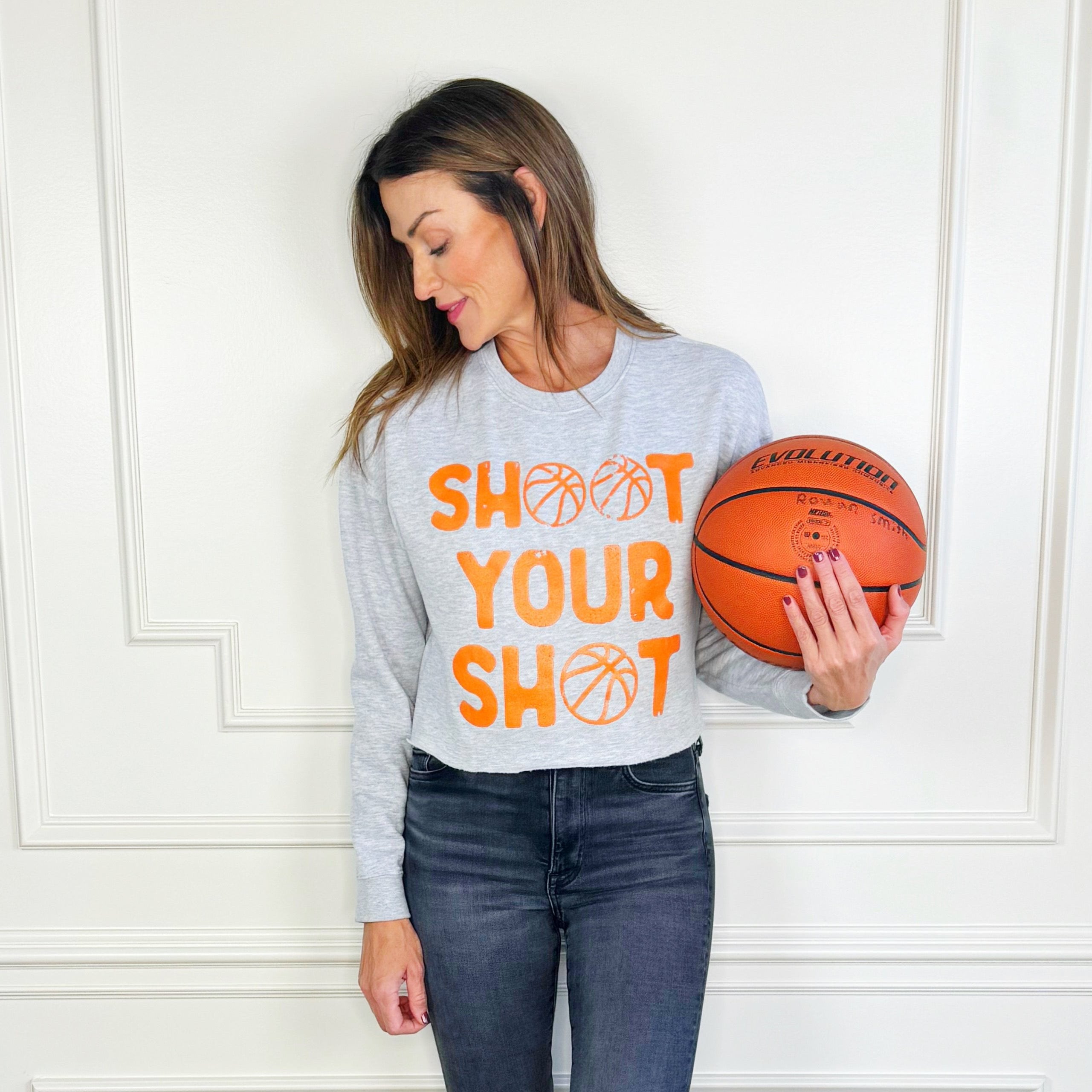 Shoot Your Shot Cropped Sweatshirt