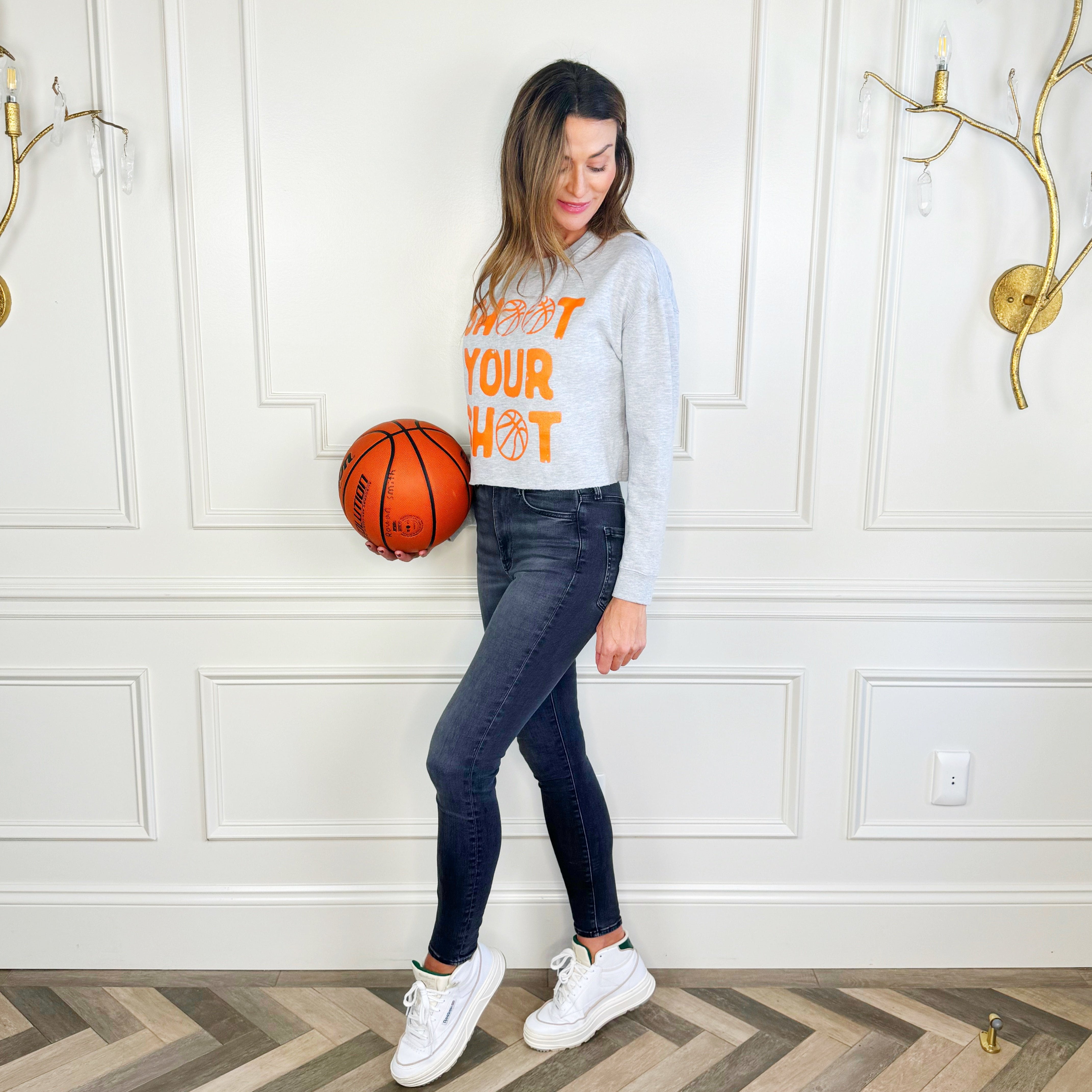 Shoot Your Shot Cropped Sweatshirt