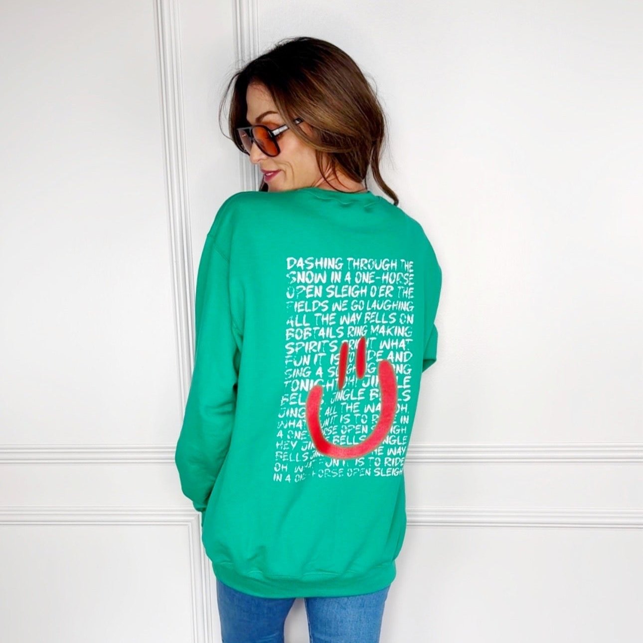 Smiley Christmas Lyrics Youth & Adult Sweatshirt