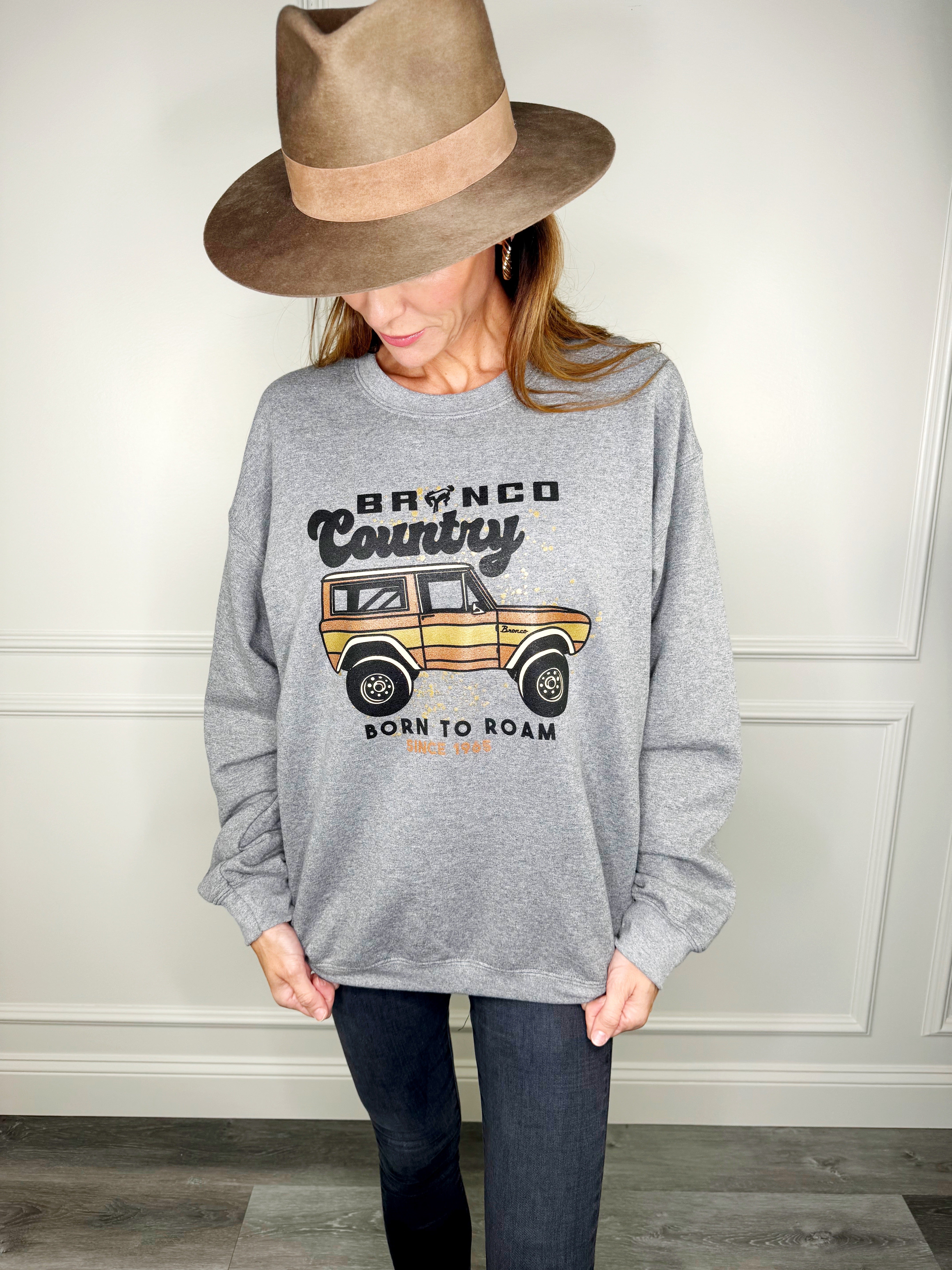 Bronco Country Grey Sweatshirt