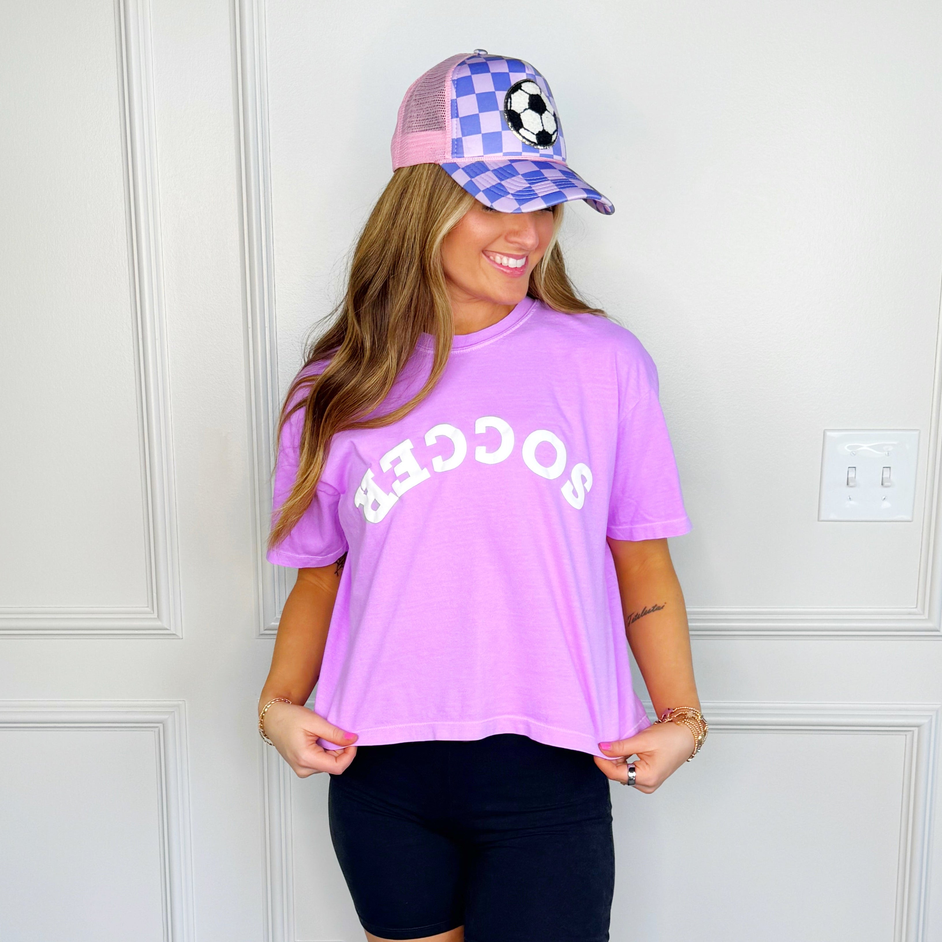 Upside Down Puff Soccer Crop Tee