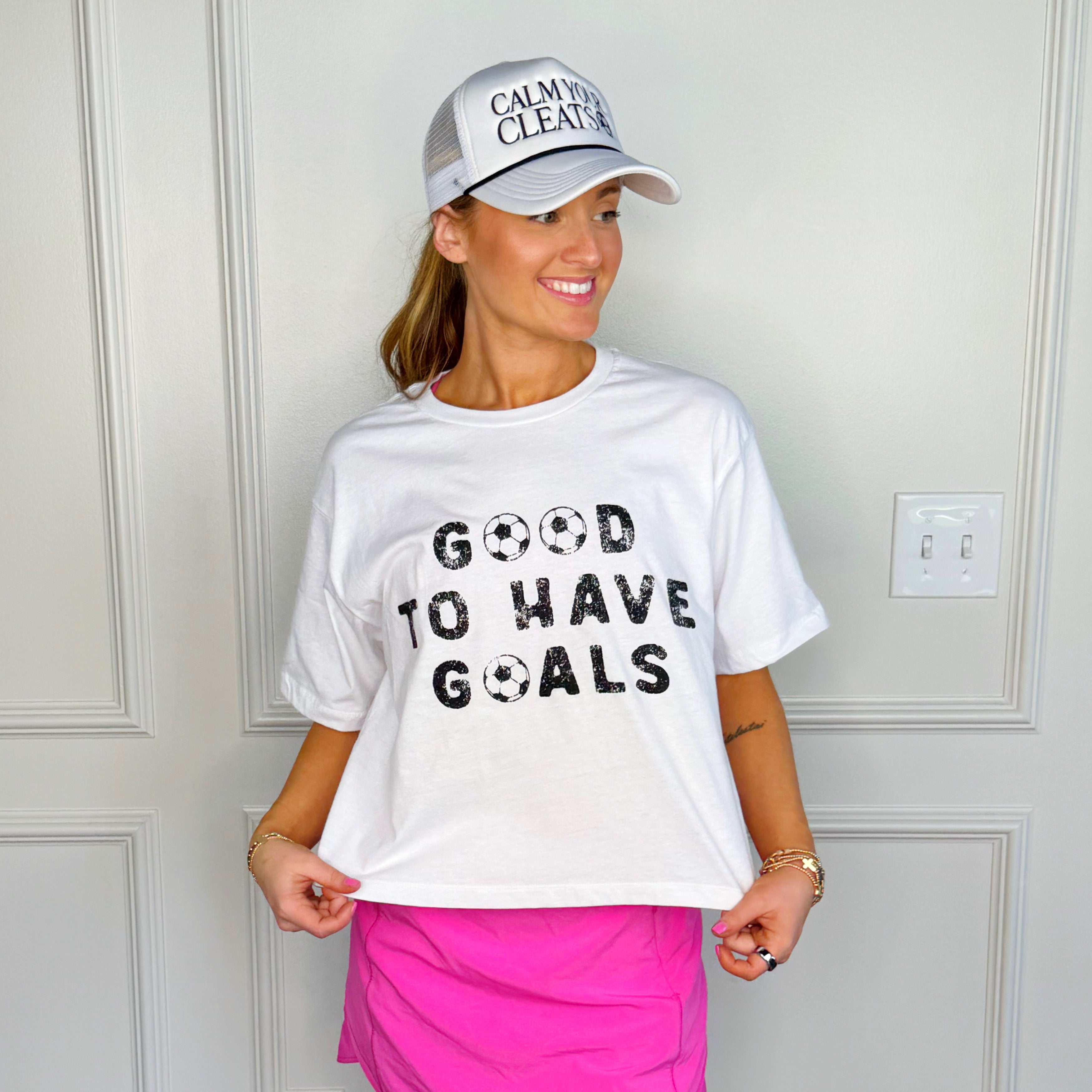 Good To Have Goals Crop Tee