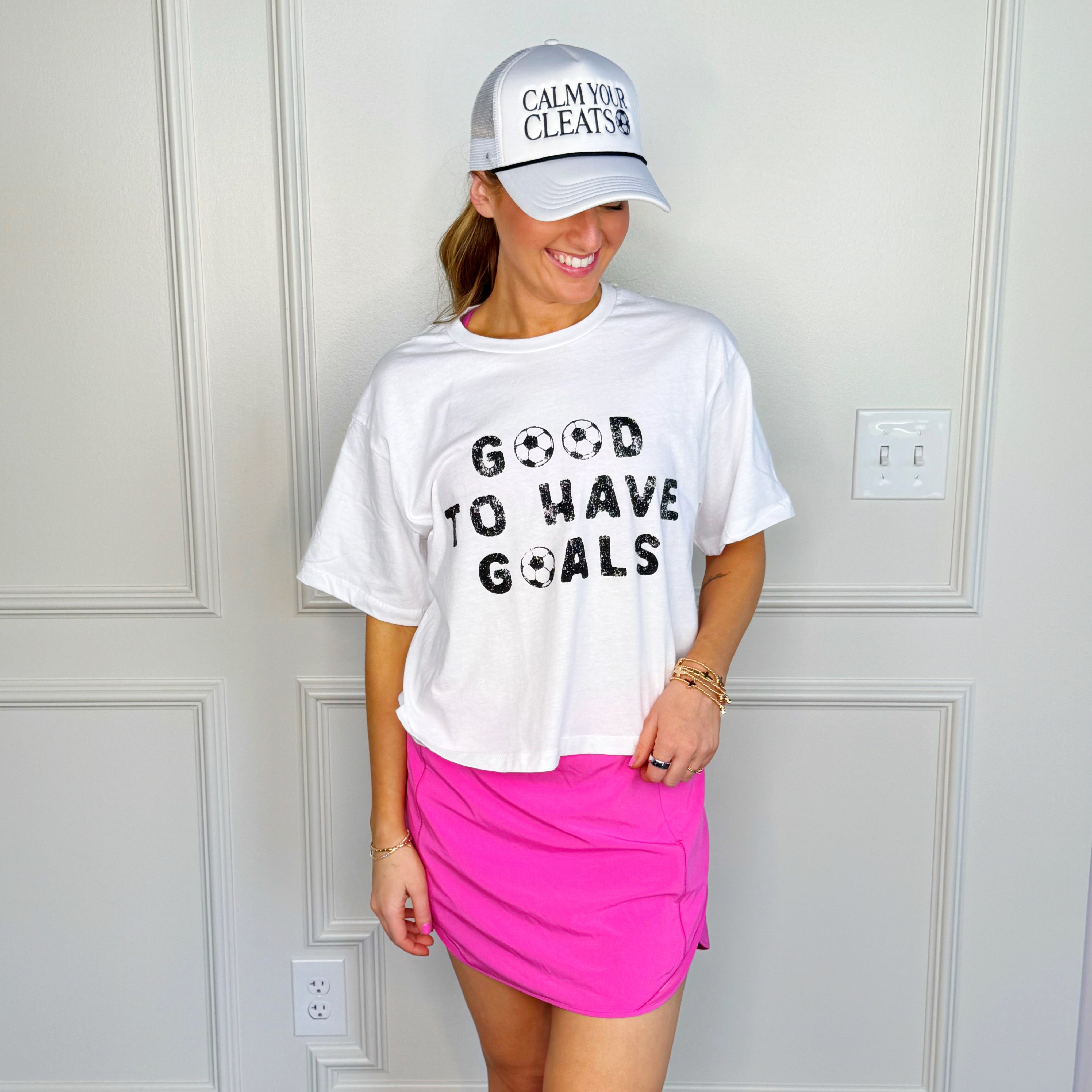 Good To Have Goals Crop Tee