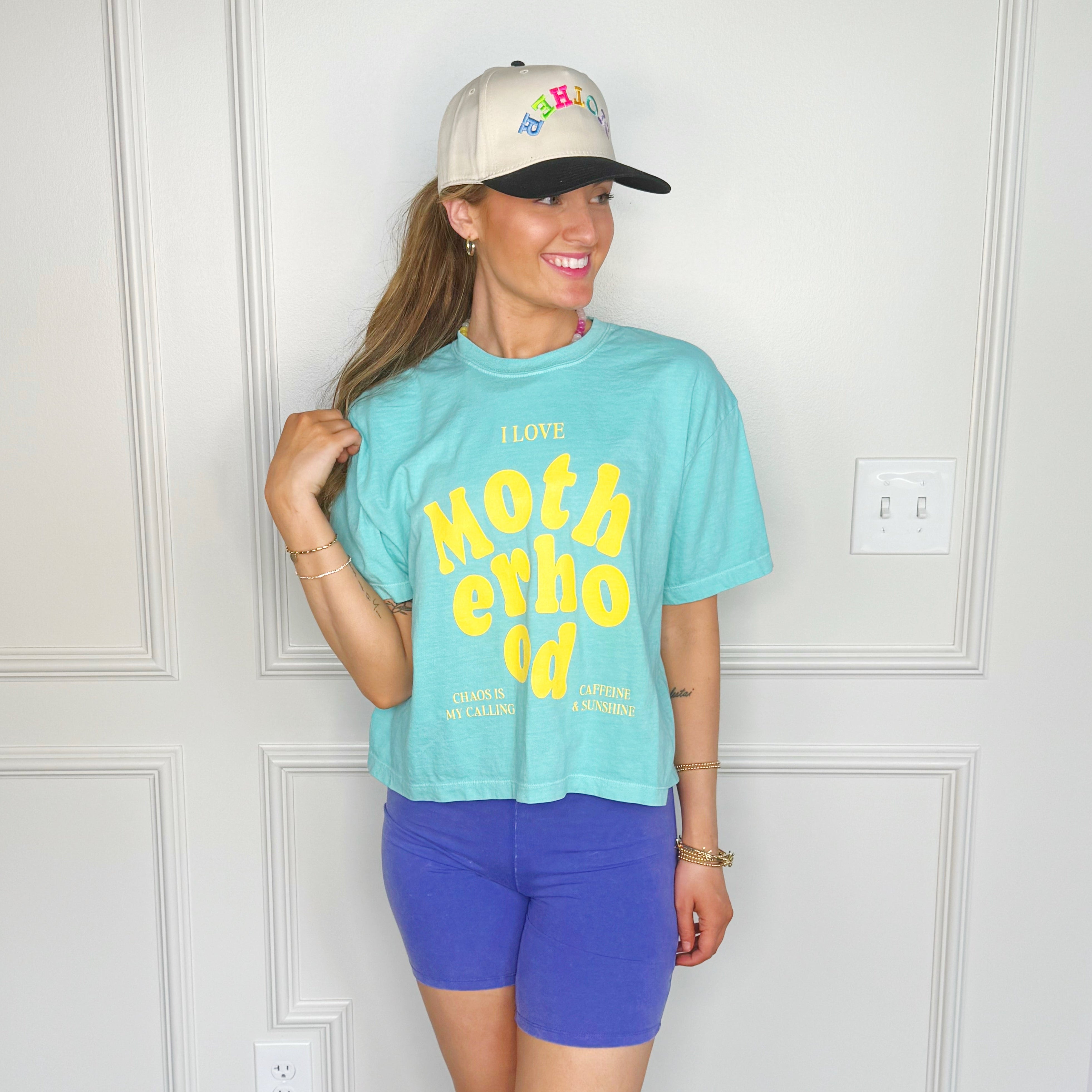 I Love Motherhood Cropped Tee