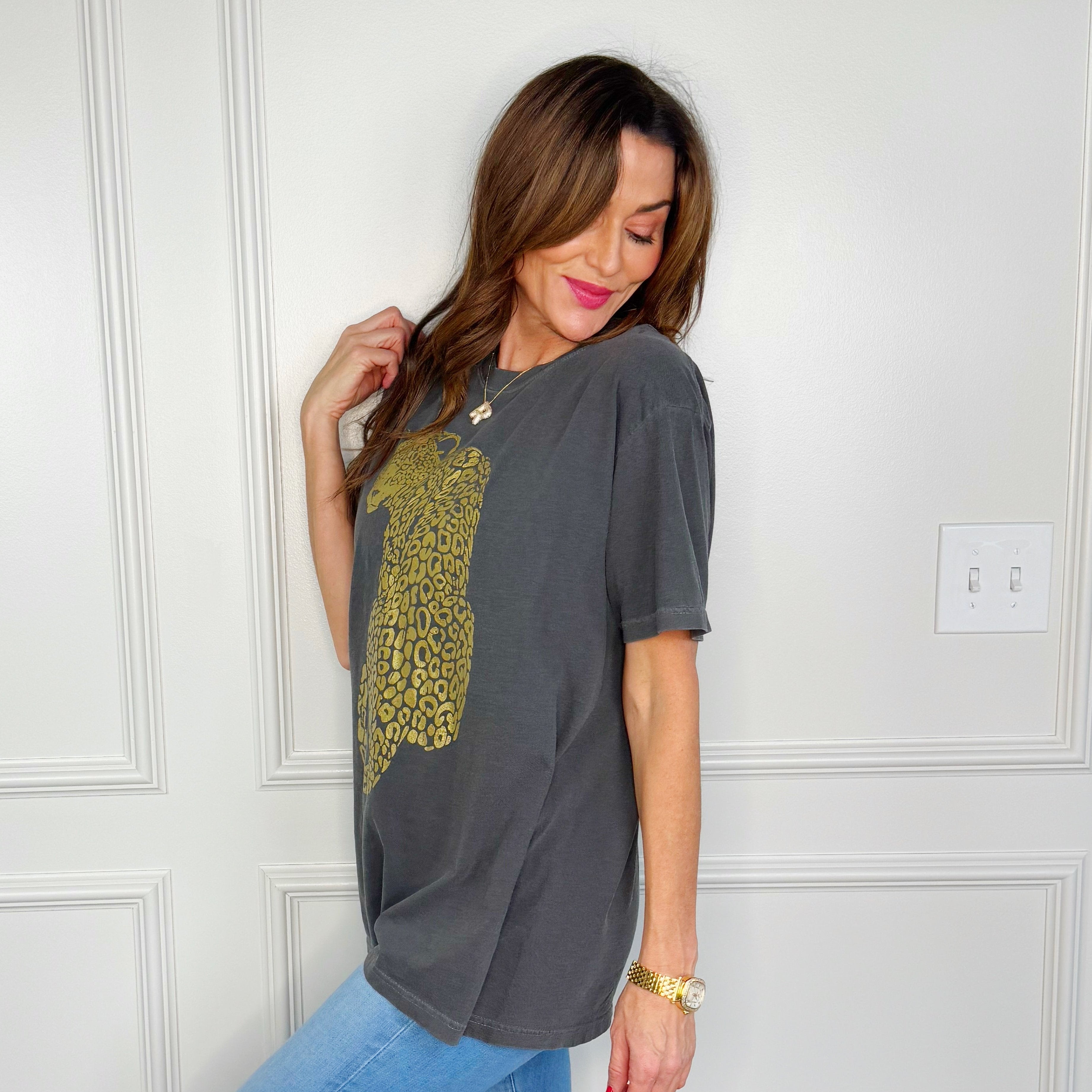 Shimmer Leopard Tee