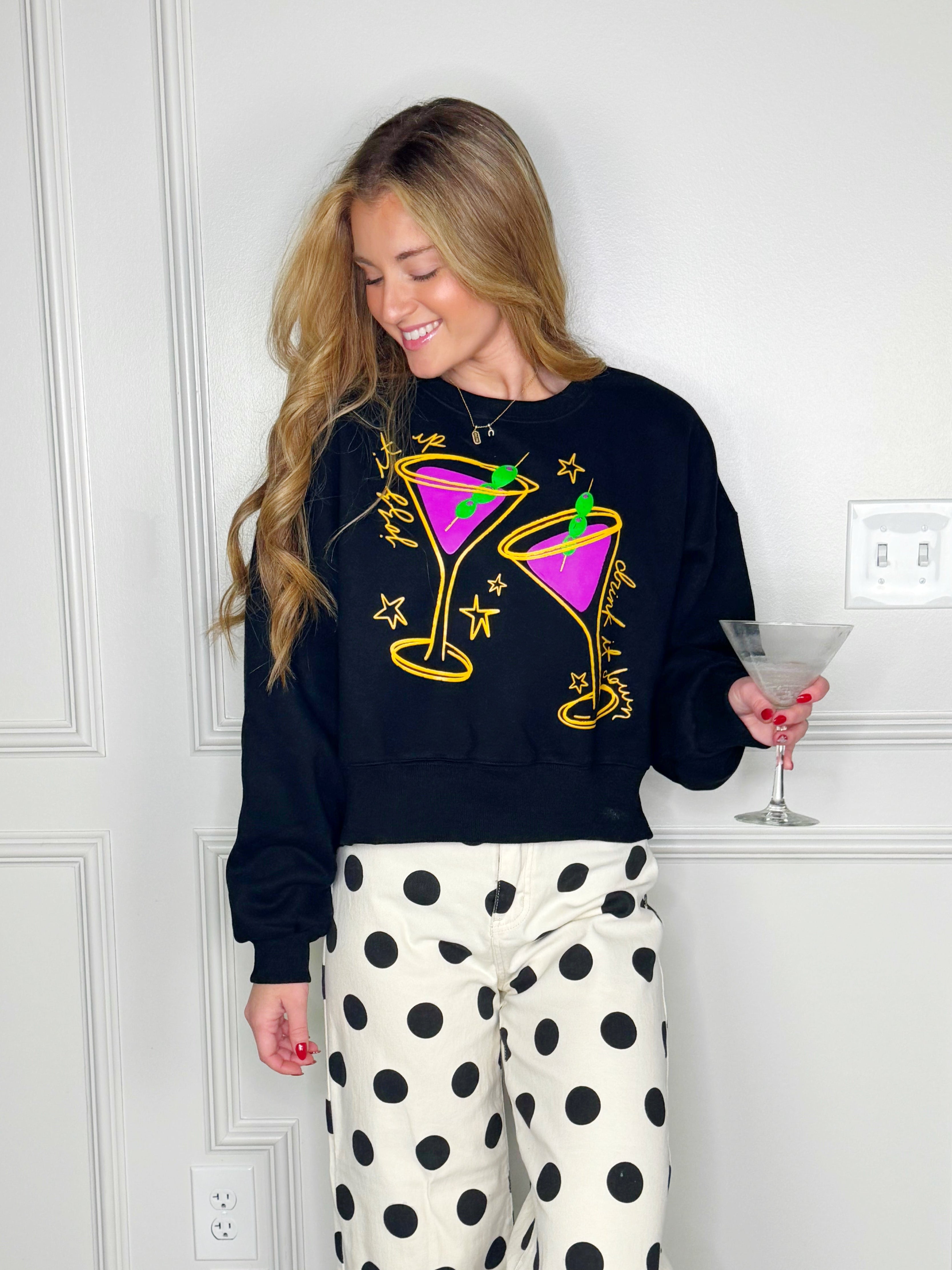 Jazz it up, Drink it down Crop Sweatshirt