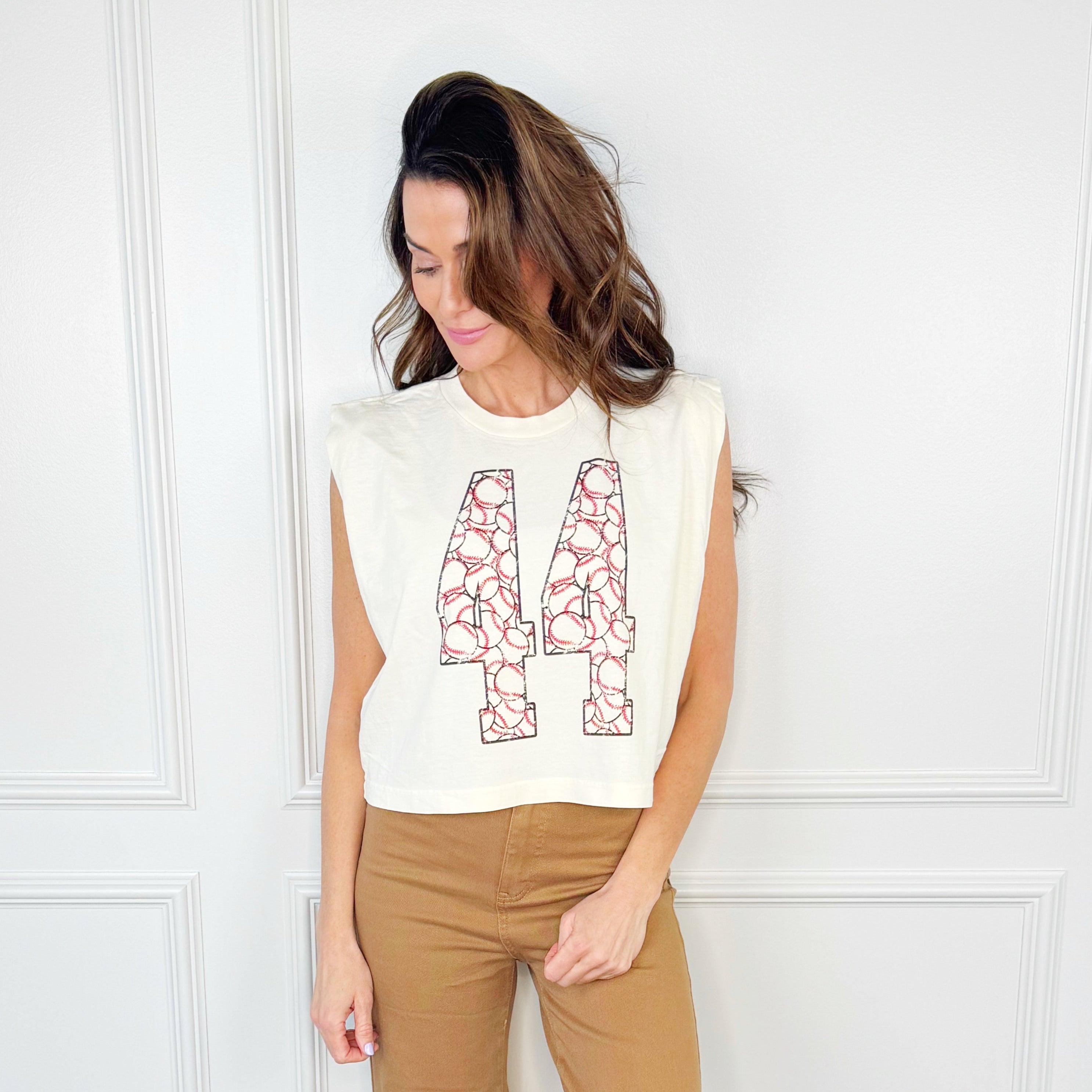 Custom Number Baseball Muscle Tee