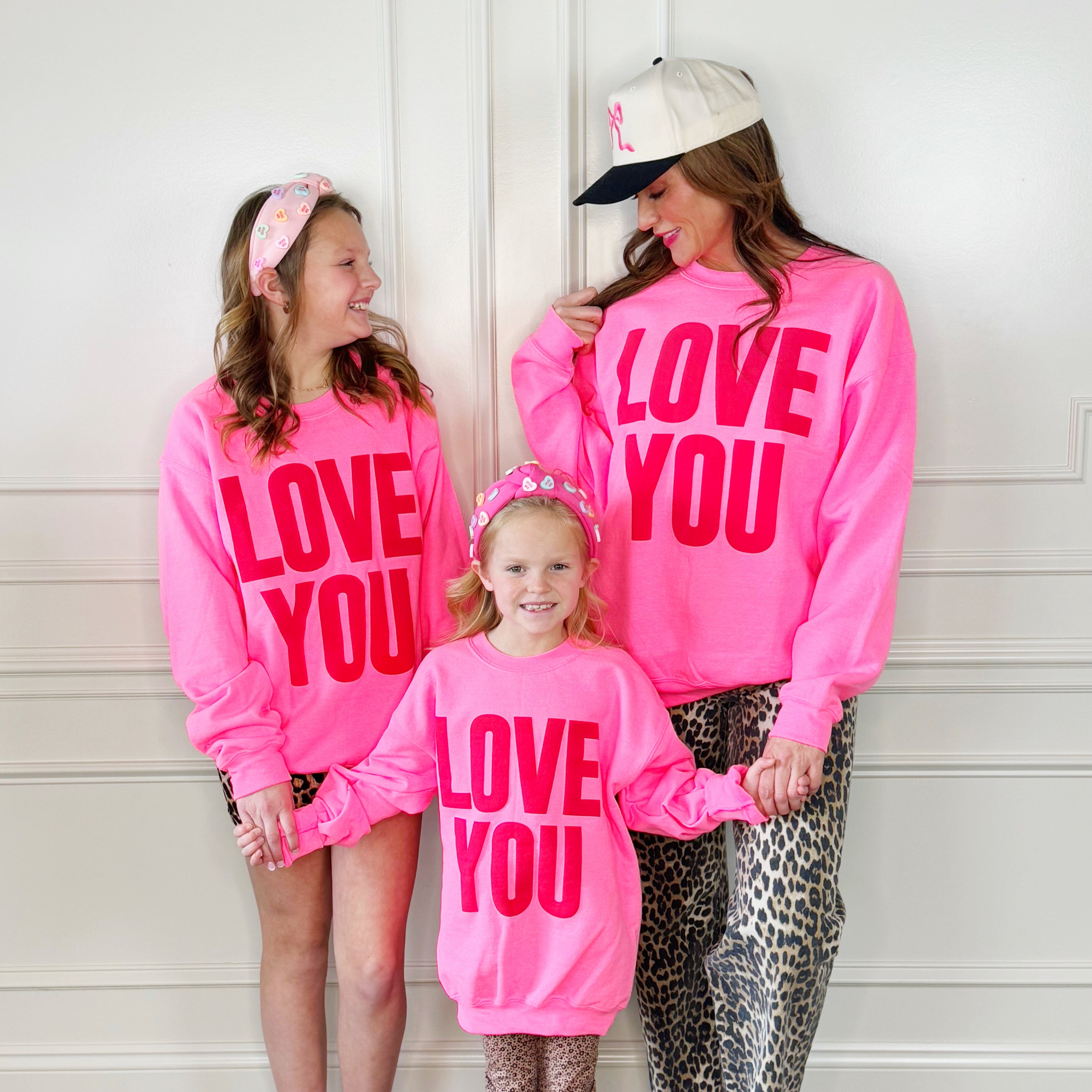 Pink Love You Puff Youth and Adult Sweatshirt