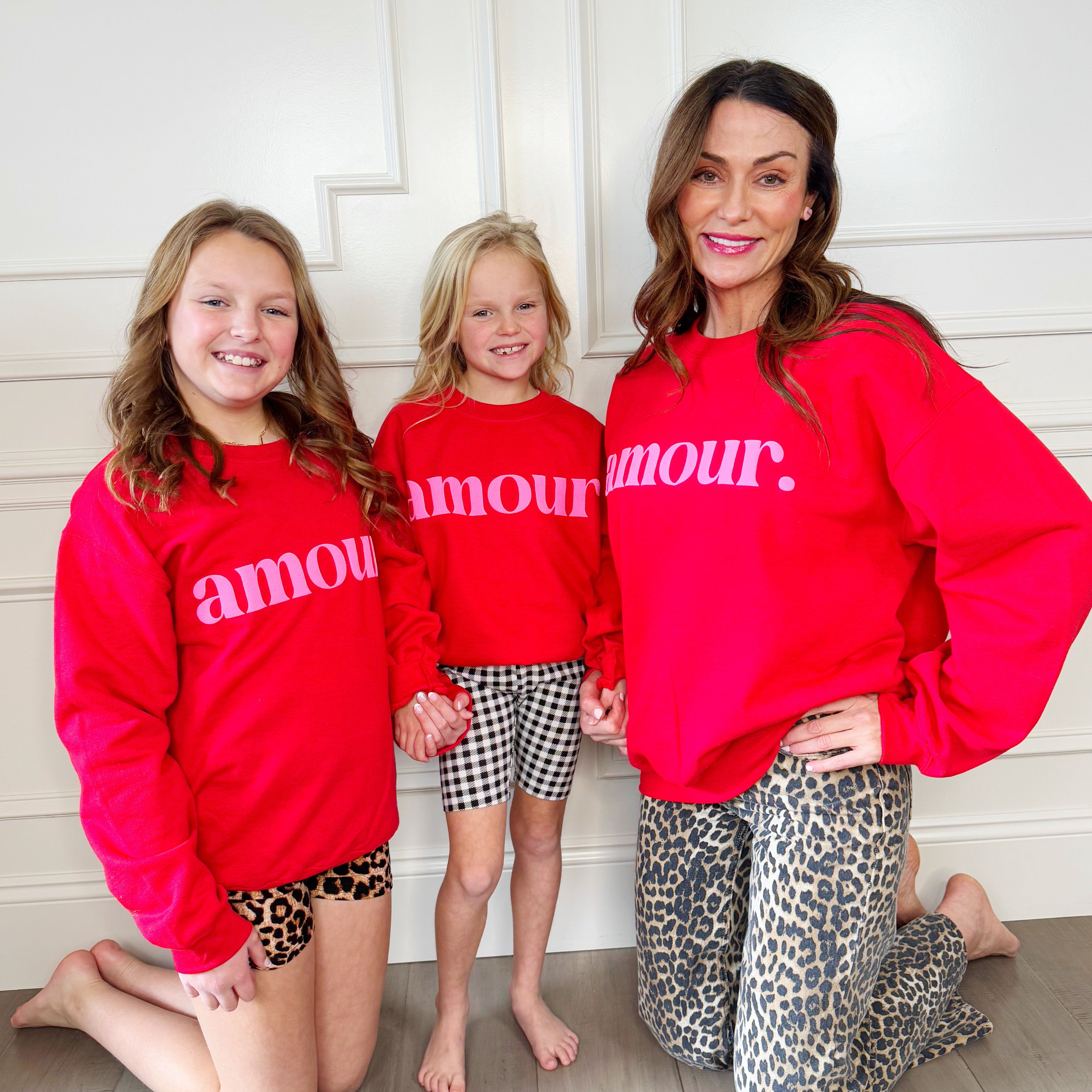 amour. Puff Red Y&A Sweatshirt