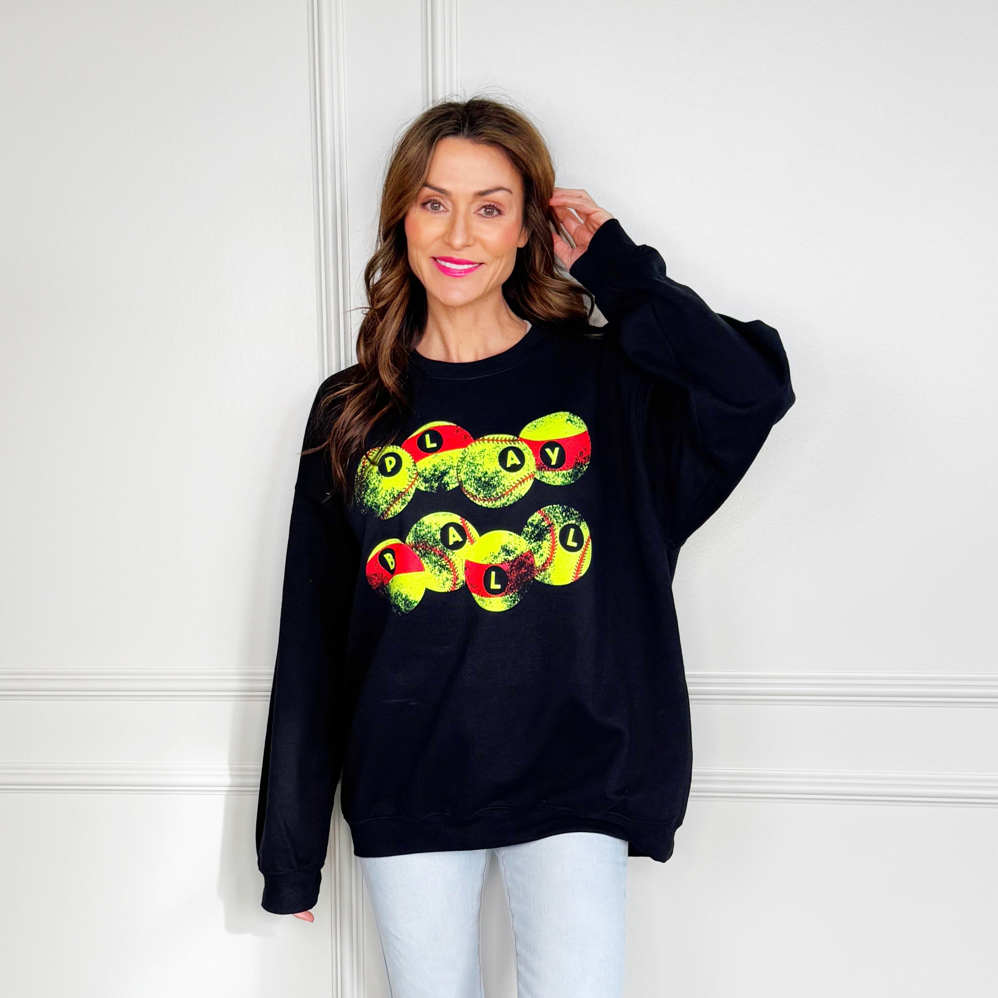Play Ball Softball Billiard Sweatshirt