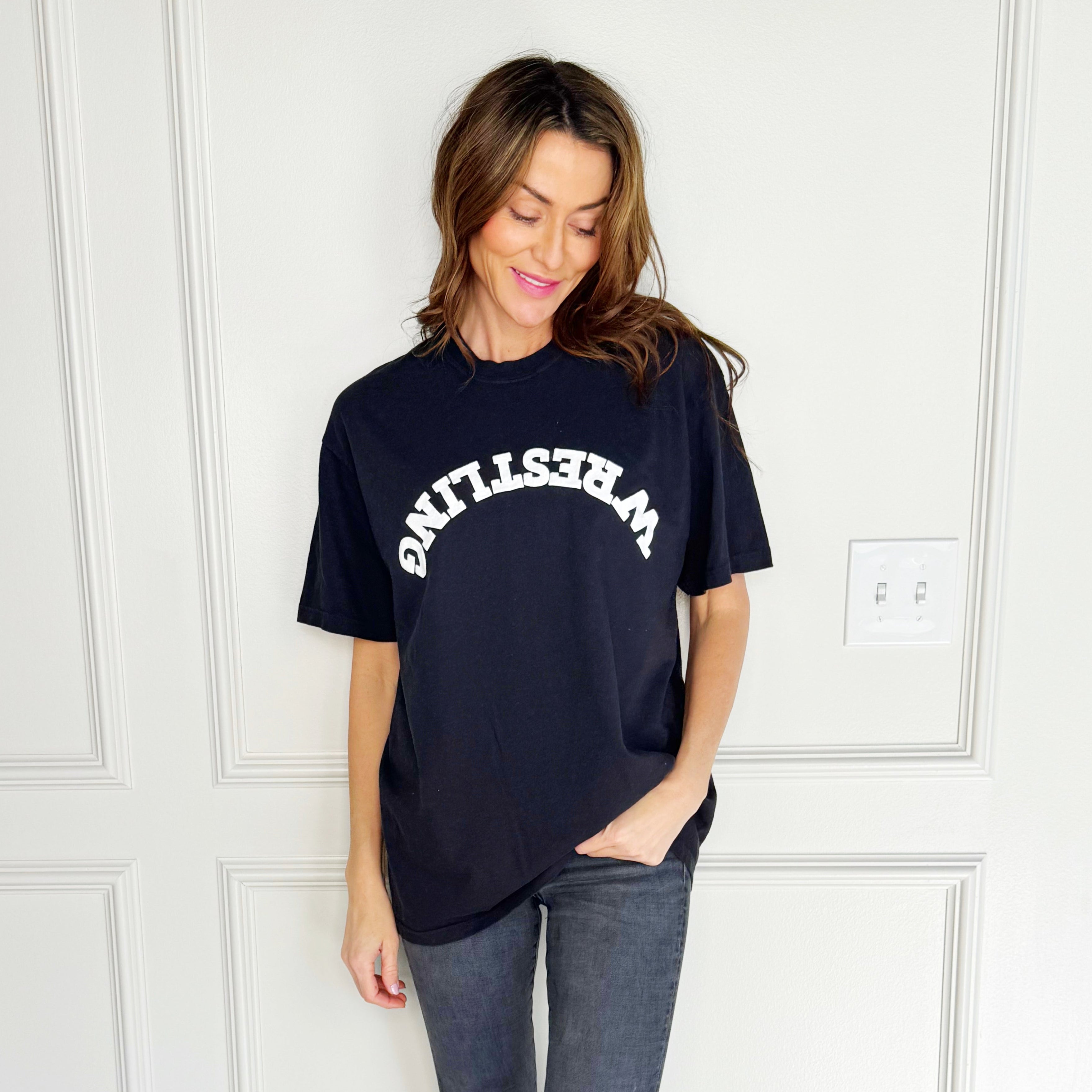 Upside Down Puff Wrestling Tee