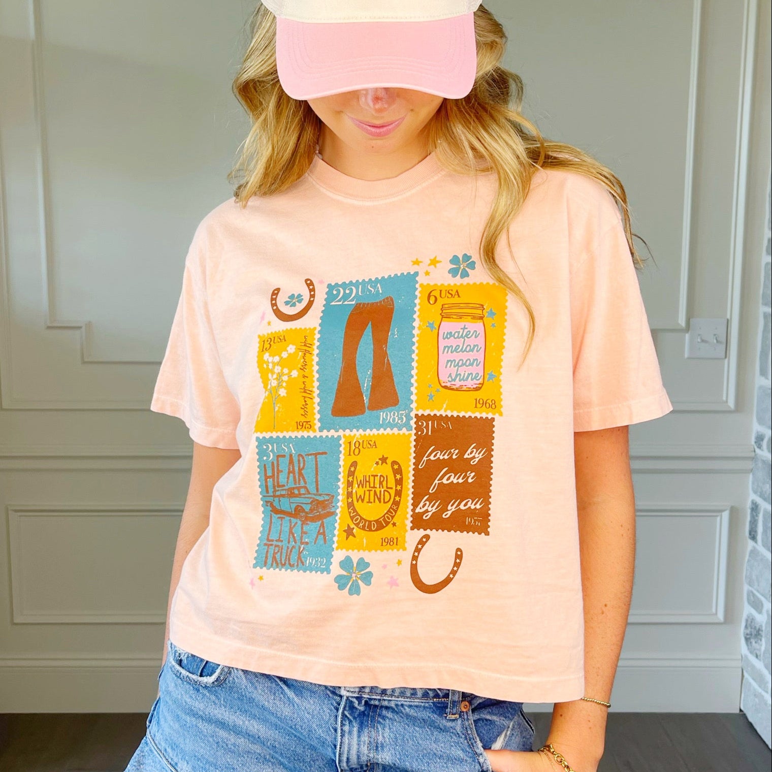 Whirl Wind Stamp Crop Tee