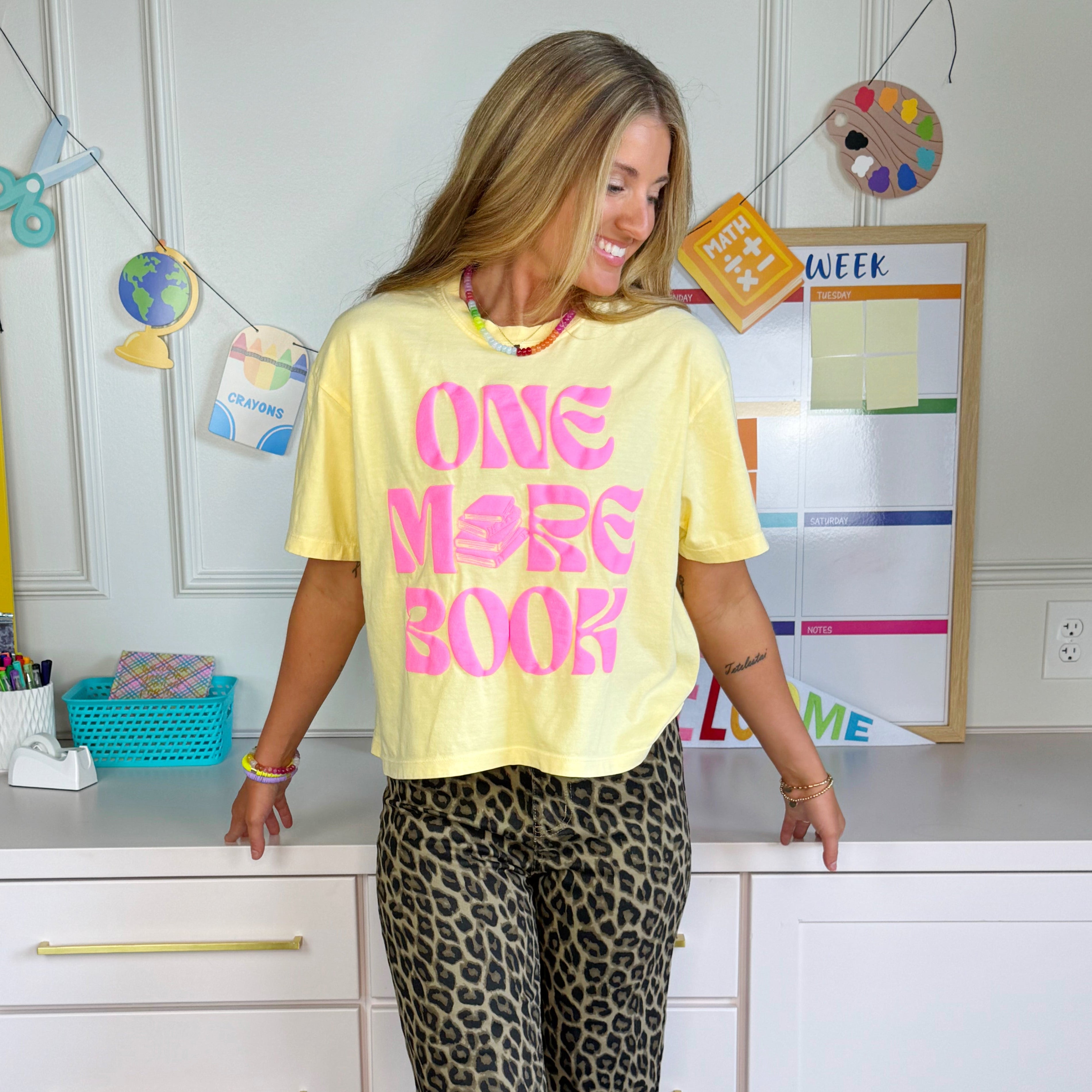 One More Book Crop Tee