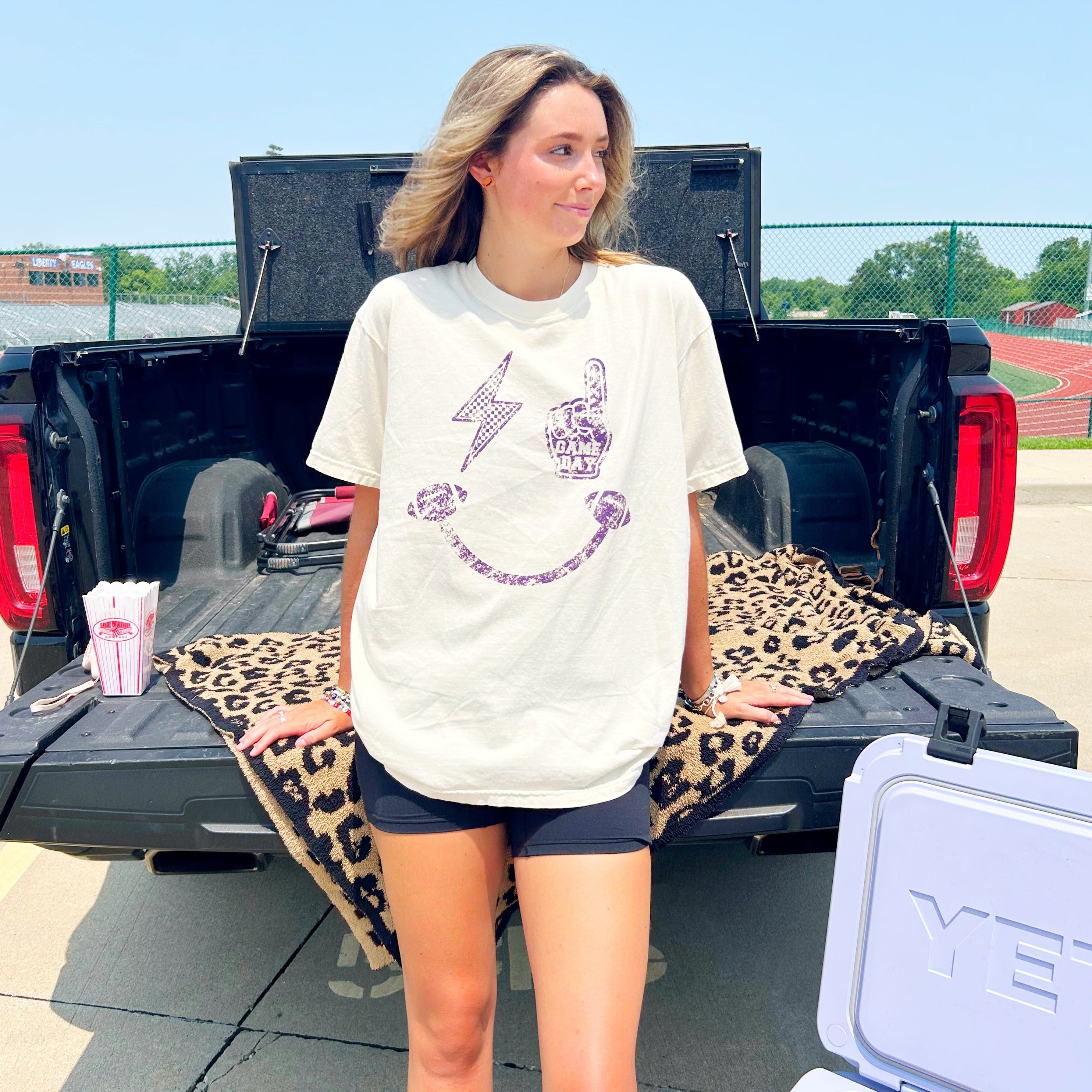 Game Day Smiley Tee