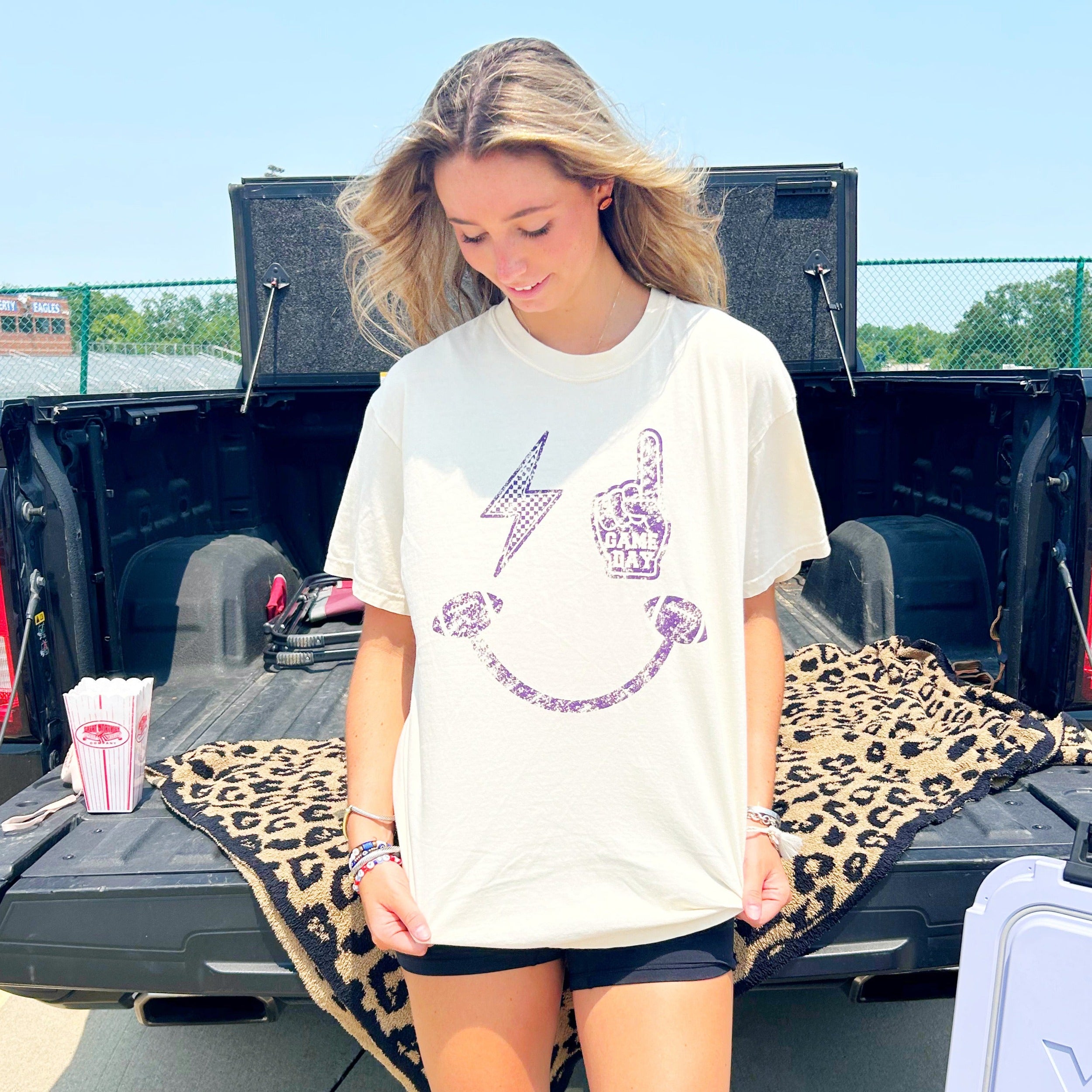 Game Day Smiley Tee