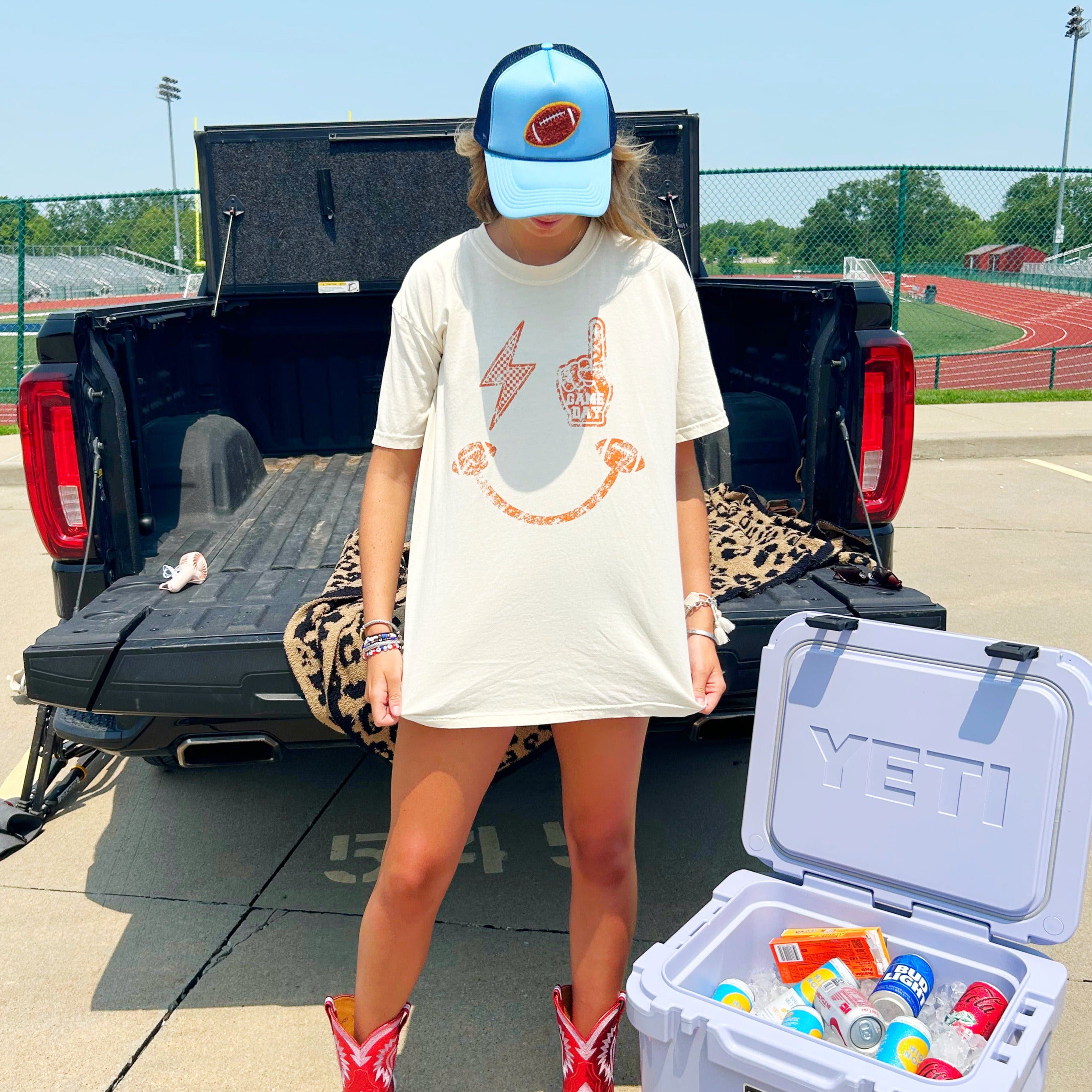 Game Day Smiley Tee