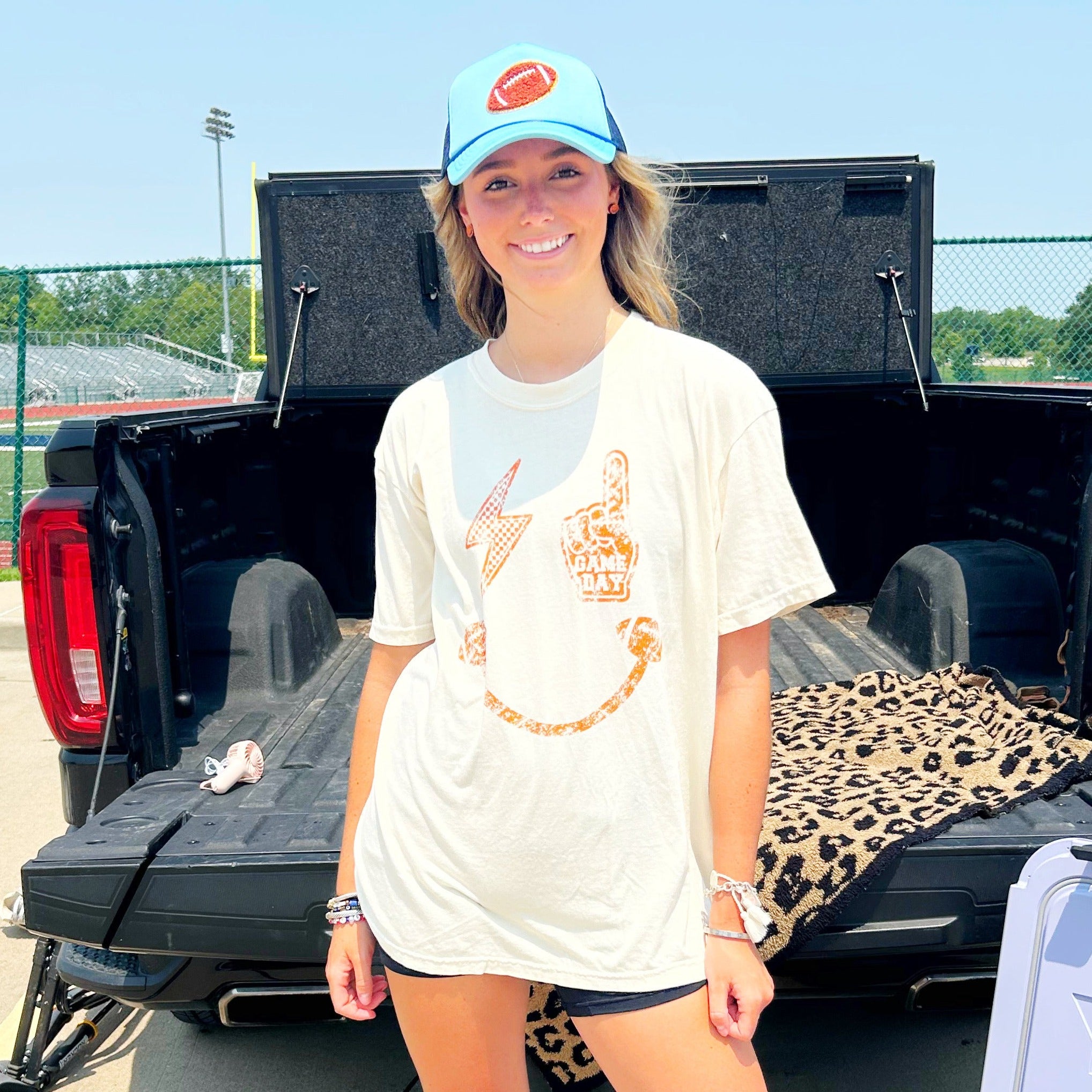 Game Day Smiley Tee