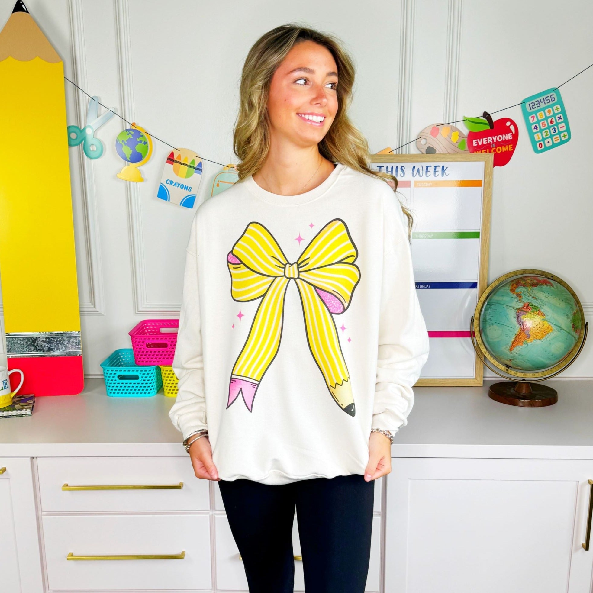 Pencil Bow Sweatshirt