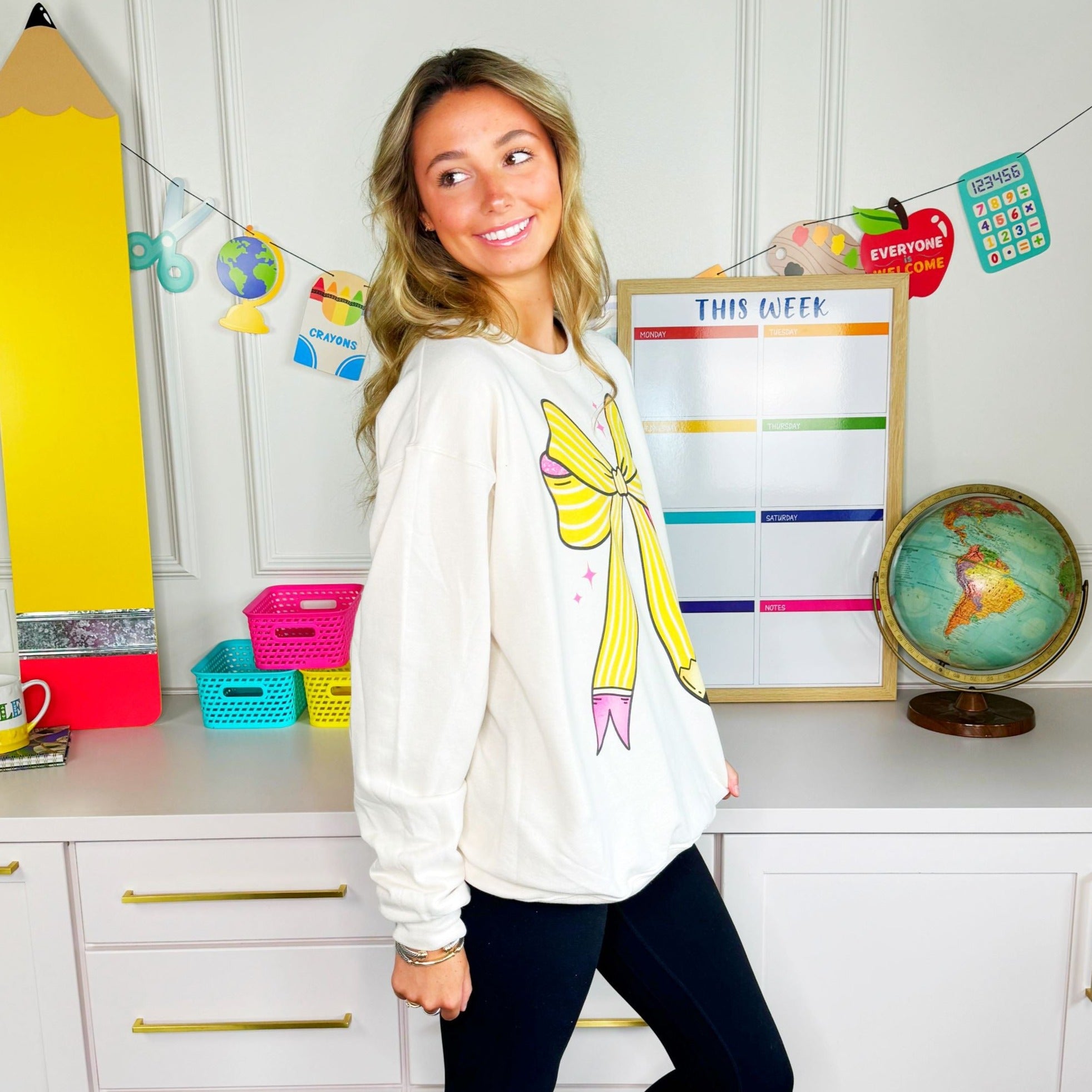 Pencil Bow Sweatshirt