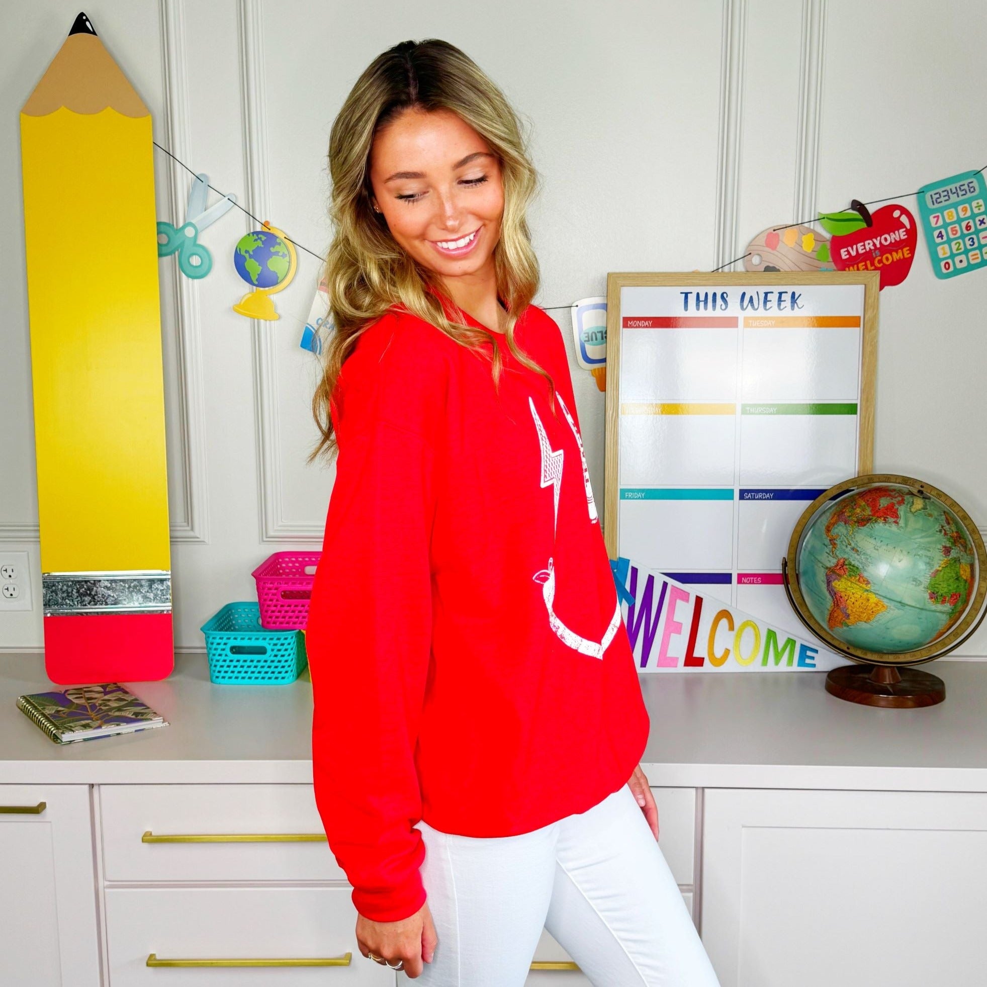 Teacher Smiley Sweatshirt