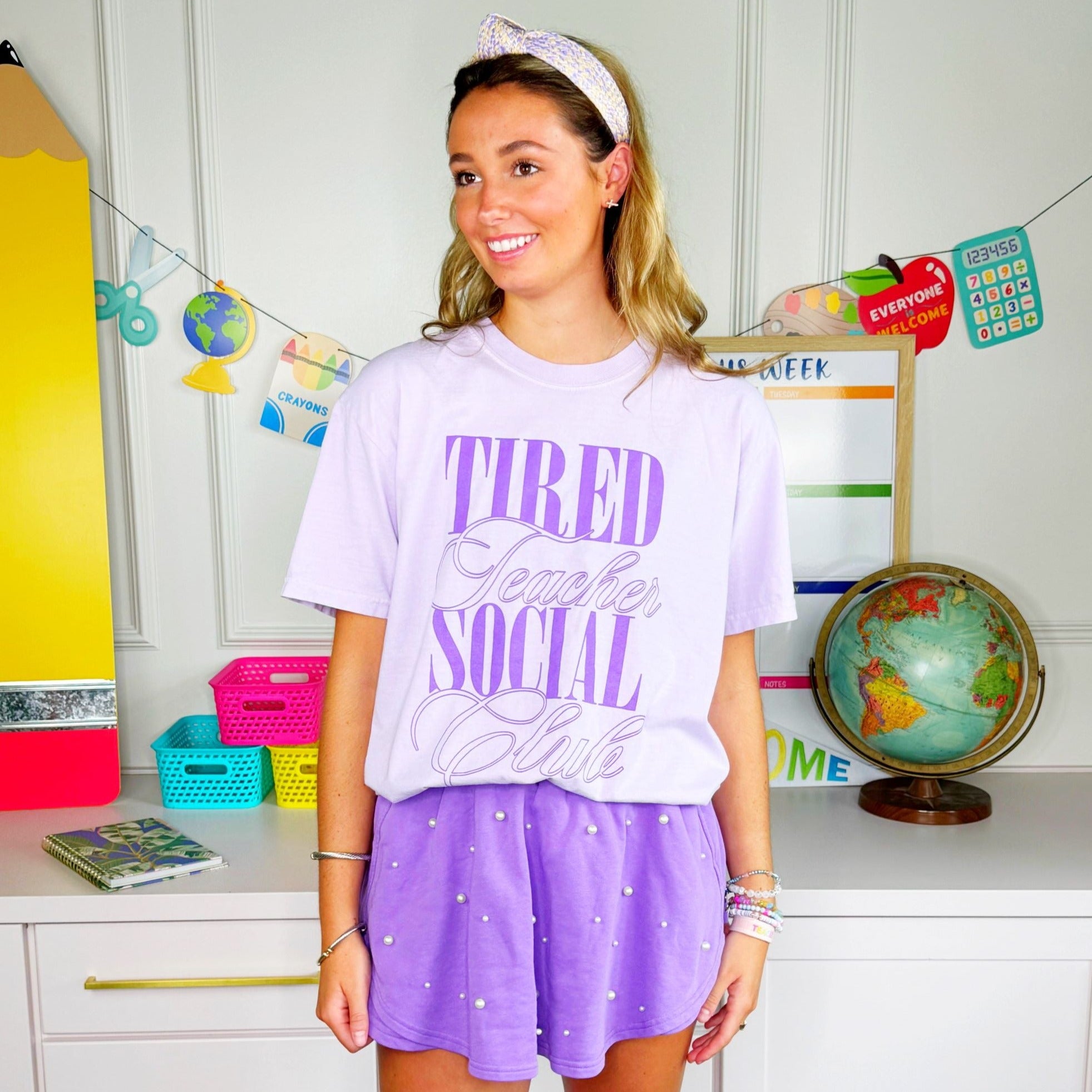 Tired Teacher Social Club Tee