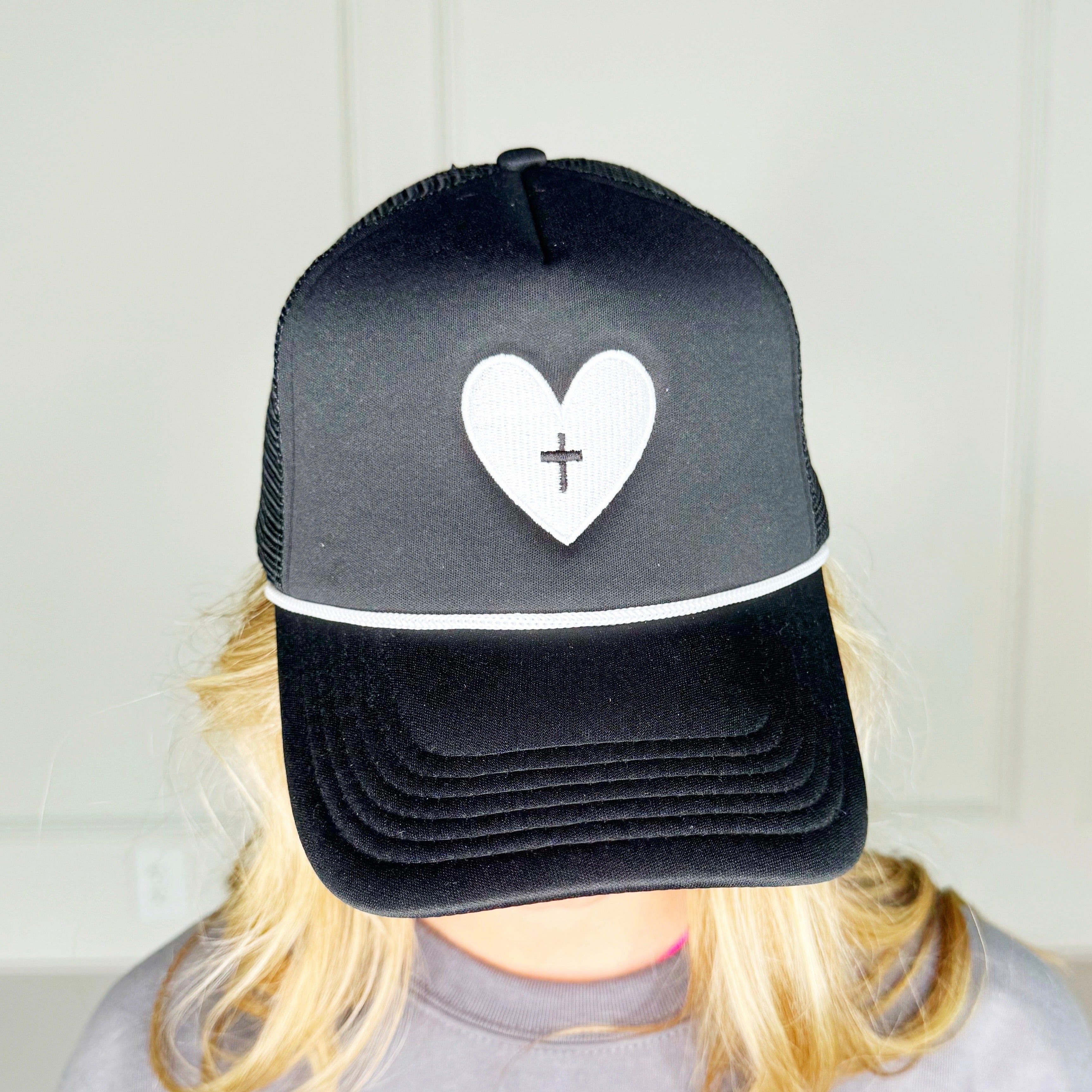 Heart With Cross Trucker Hat