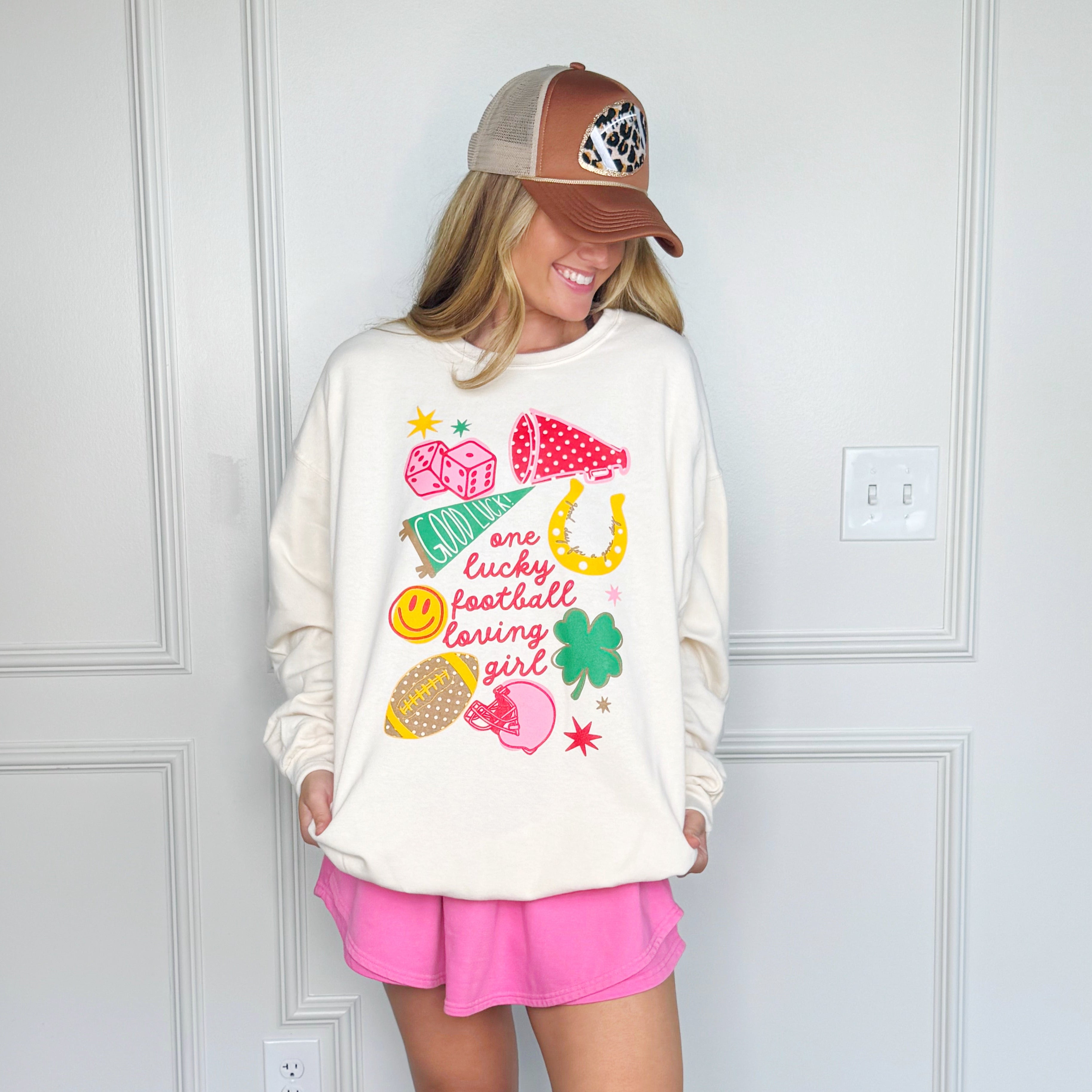 One Lucky Football Girl Sweatshirt