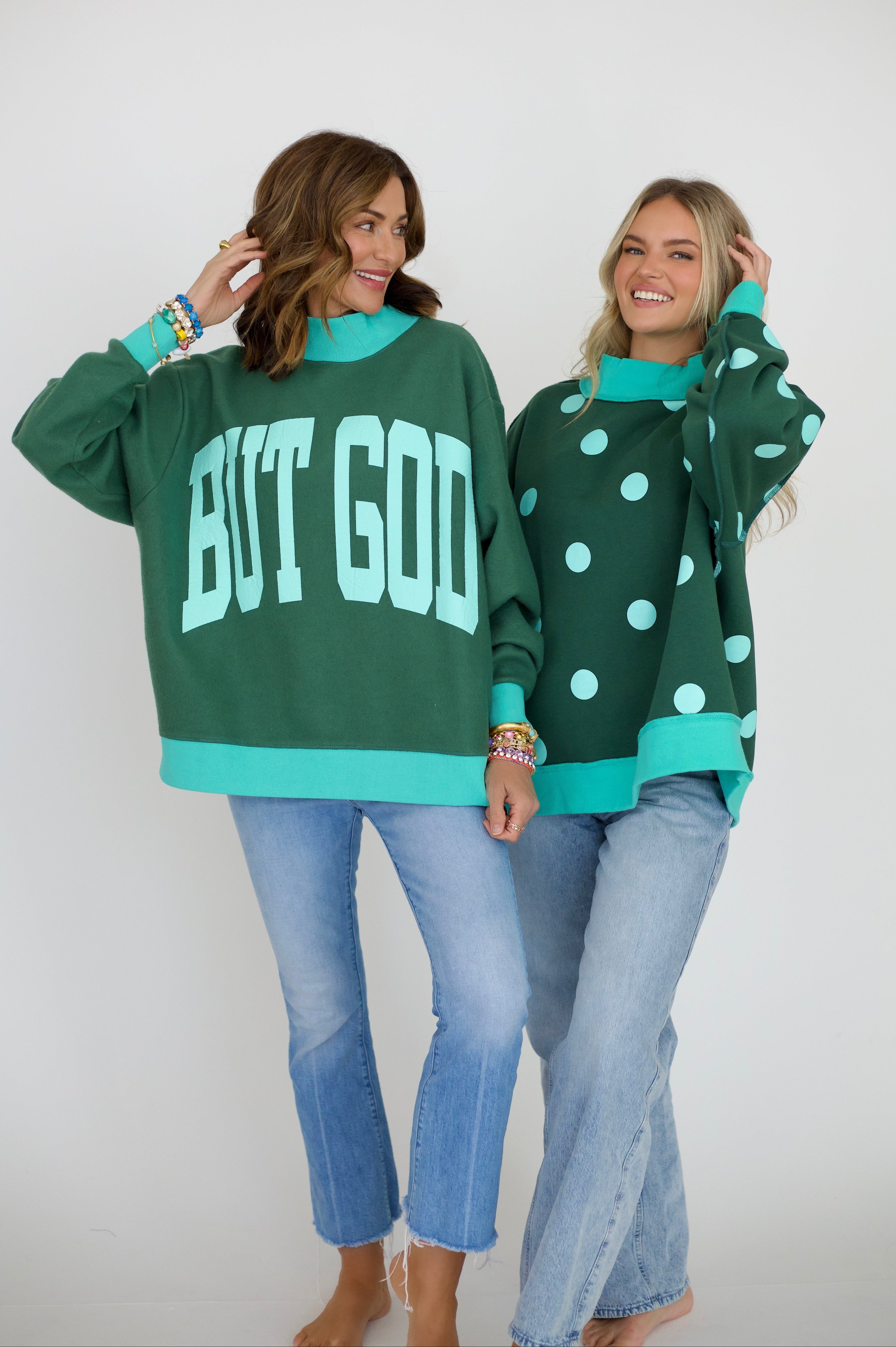 But God 2-Sided Mock Sweatshirt *PRE-SALE - Ships 9/7*