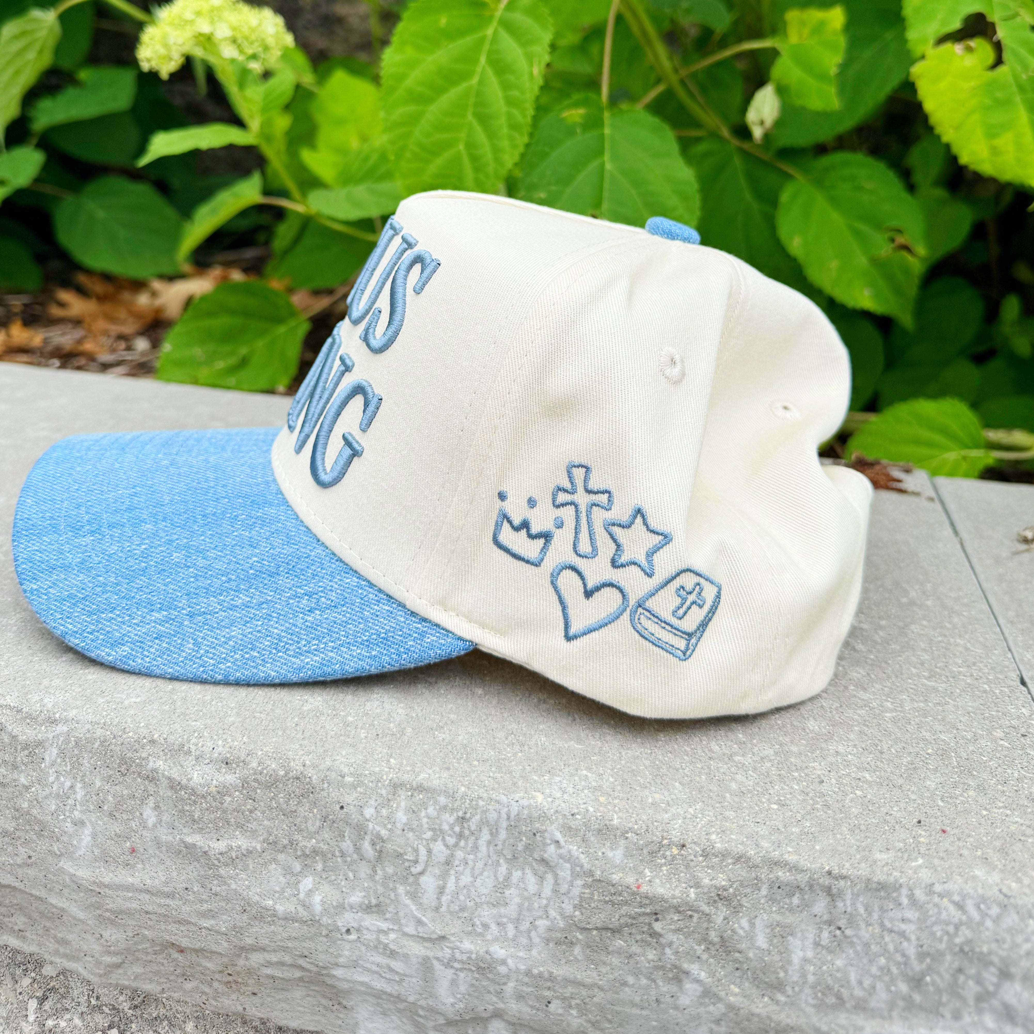 Jesus is King Denim Hat