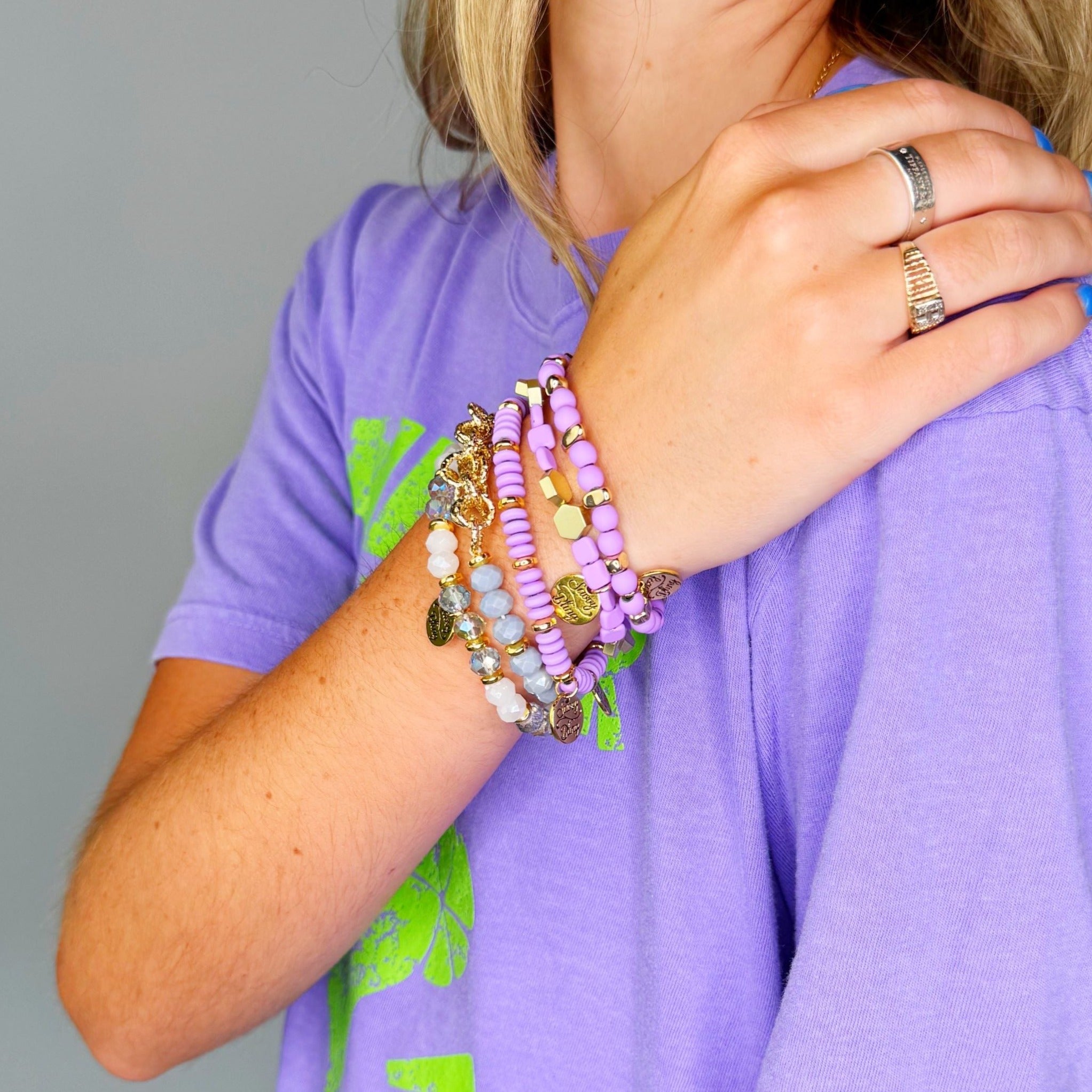 Purple Charm Bracelets