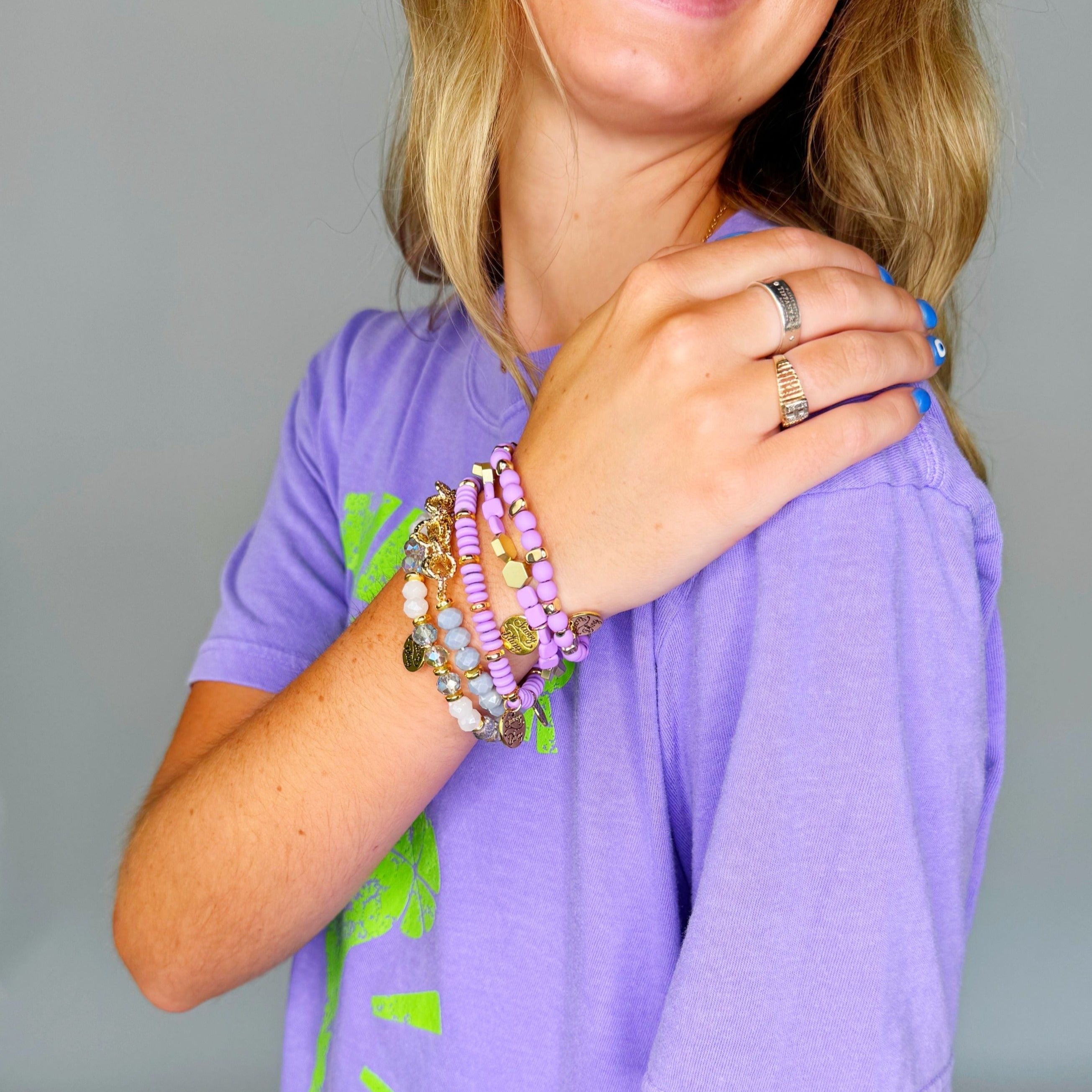 Purple Charm Bracelets