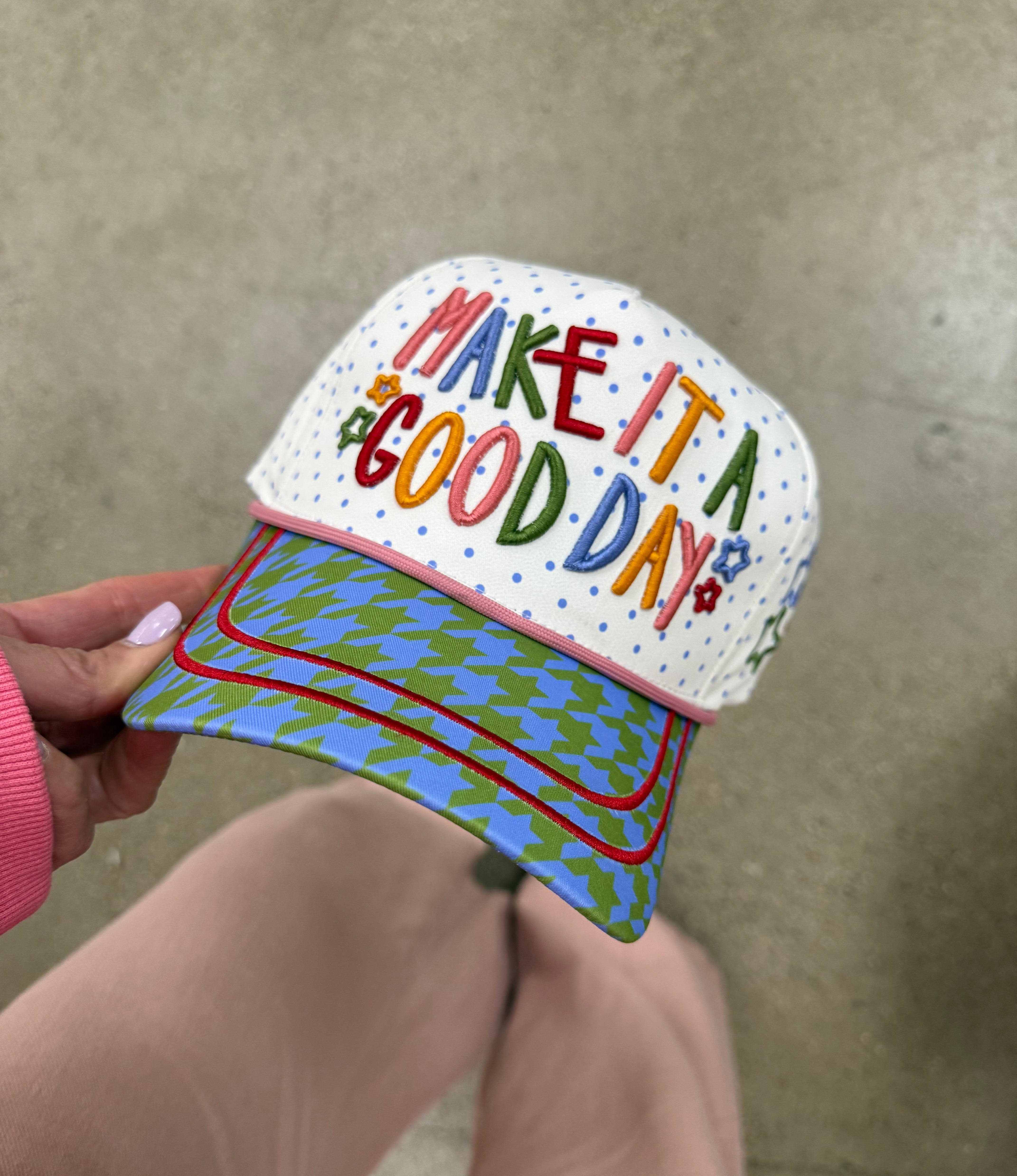 Make It a Good Day Dotty Hat- Pre Order