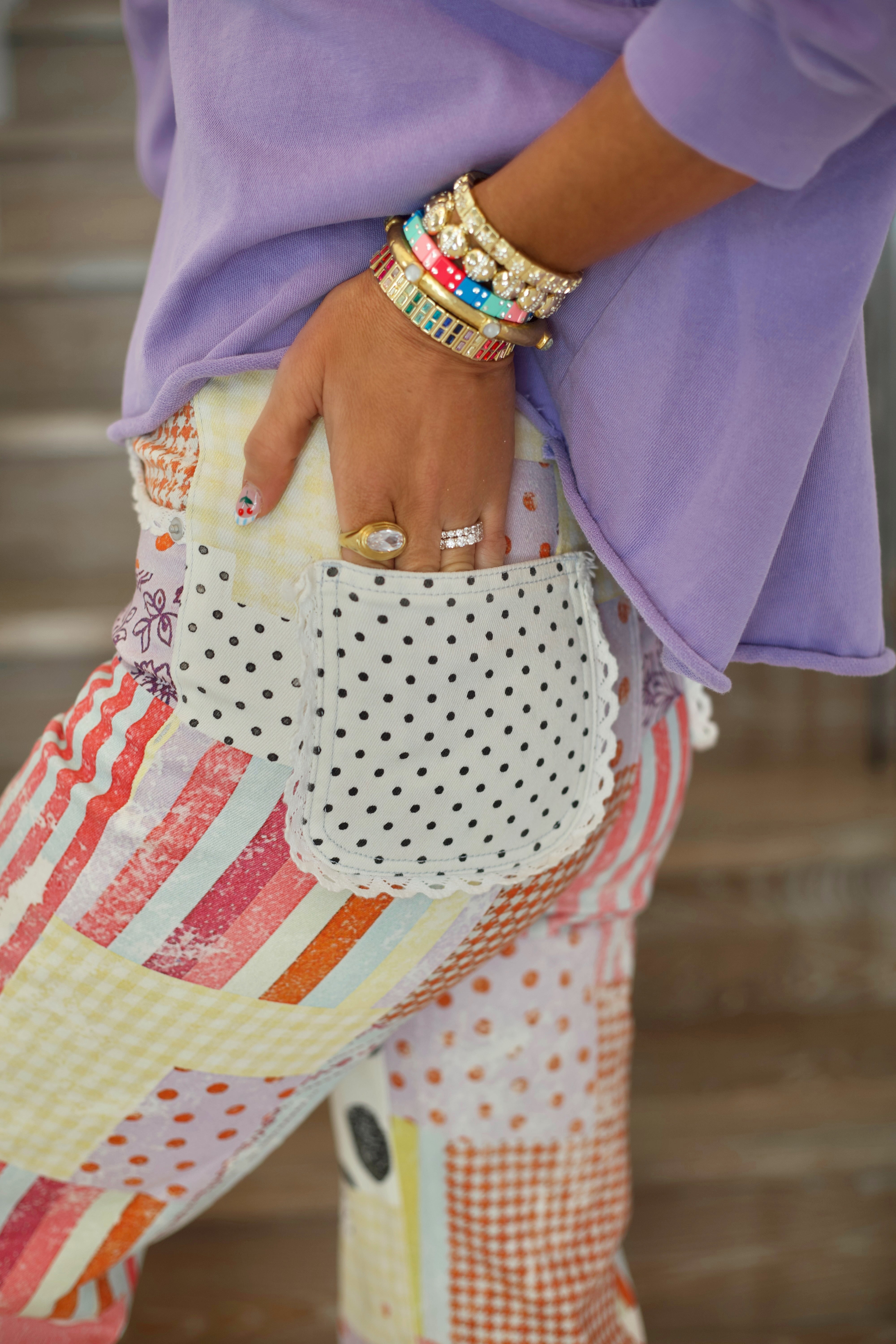 Playful Patch Denim - Poppy & Pine
