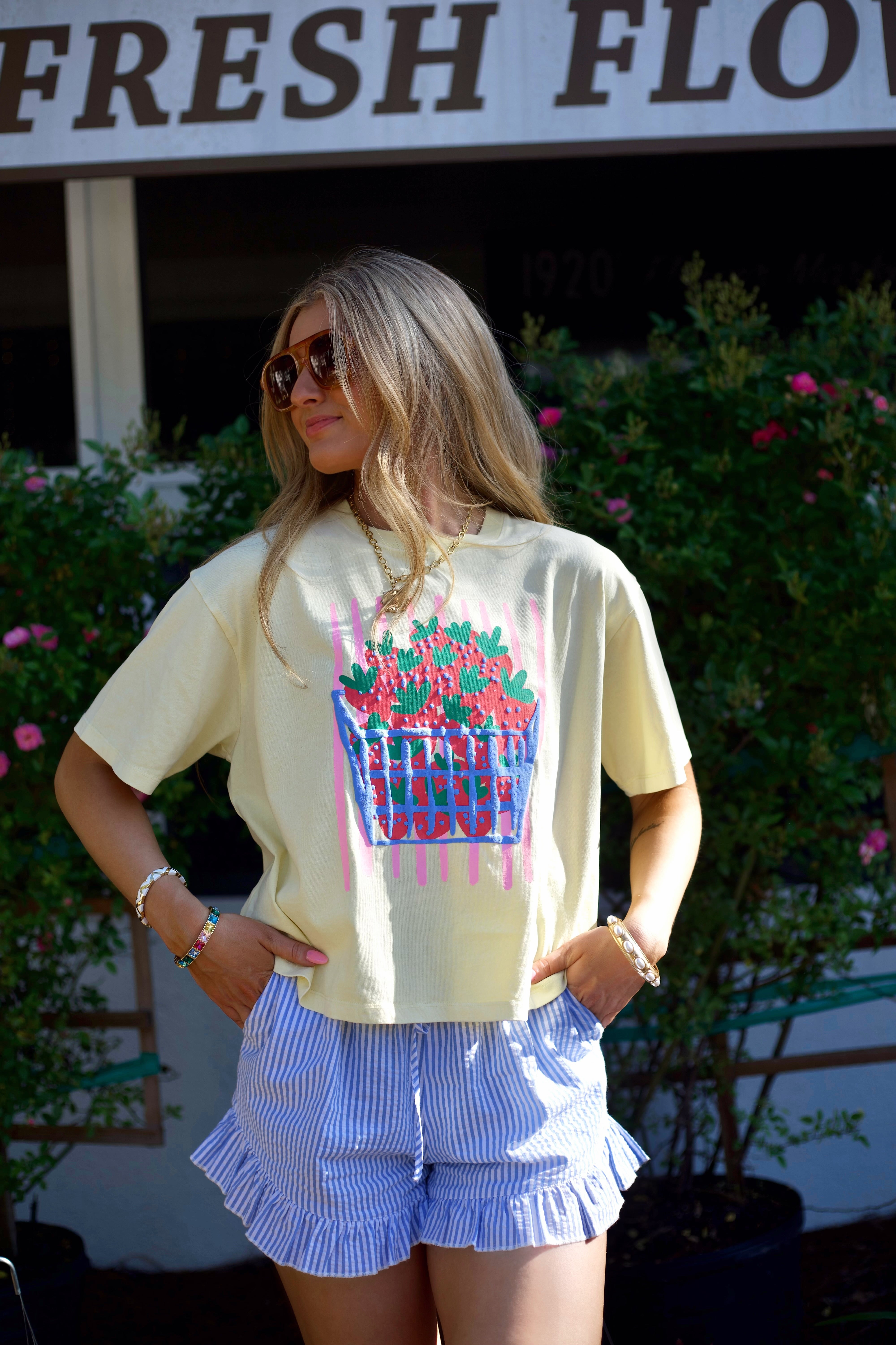 Strawberry Crop Tee- Pre Order